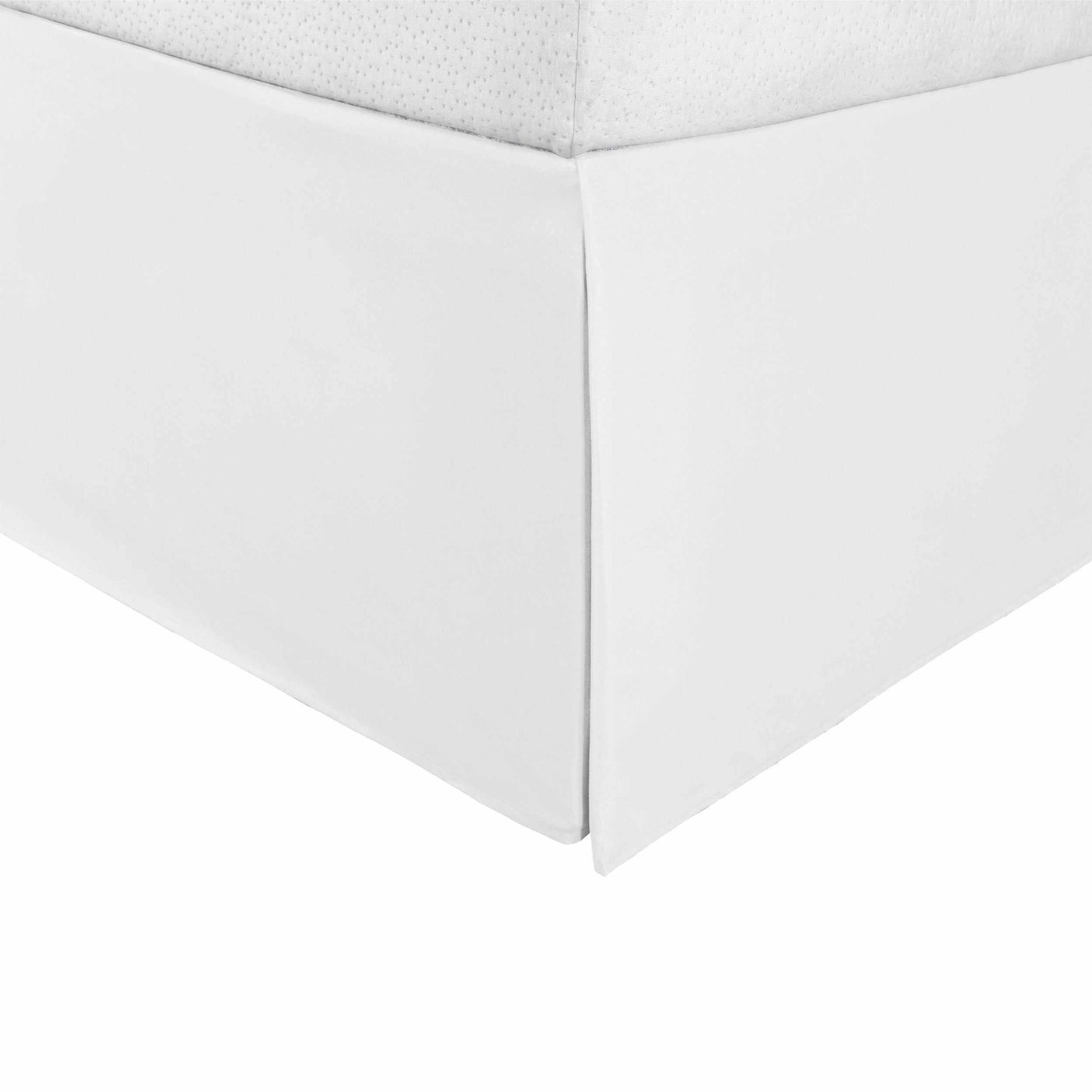Solid Microfiber Wrinkle Resistant 15 Inch Drop Bed Skirt - White