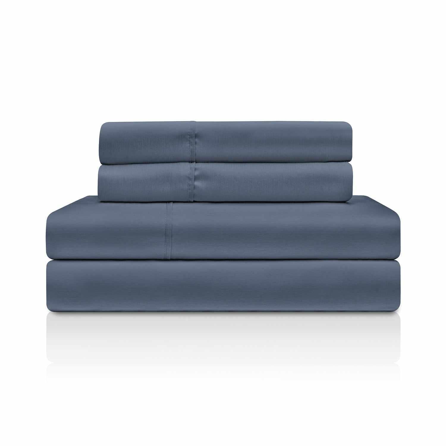 Superior Solid Rayon From Bamboo and Microfiber Blend Sheet Set - Navy Blue