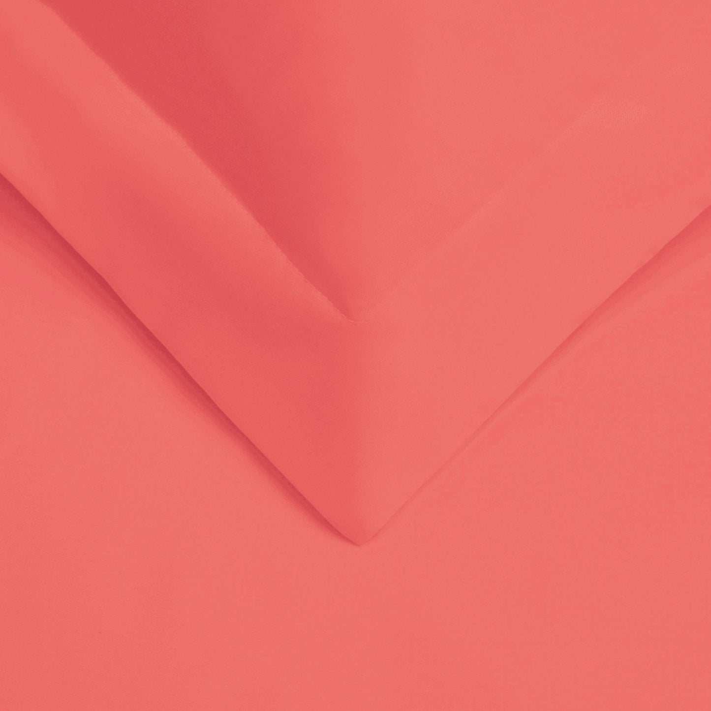 300 Thread Count Solid or Floral Cotton All-Season Duvet Cover Set - Coral