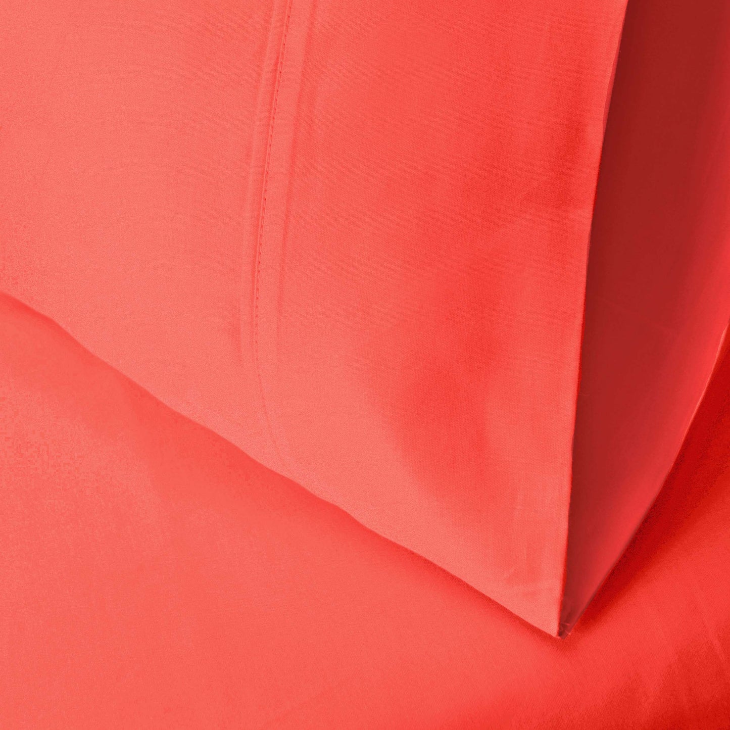 300 Thread Count Cotton Vintage Solid Or Floral Bellflower Sheet Set - Coral