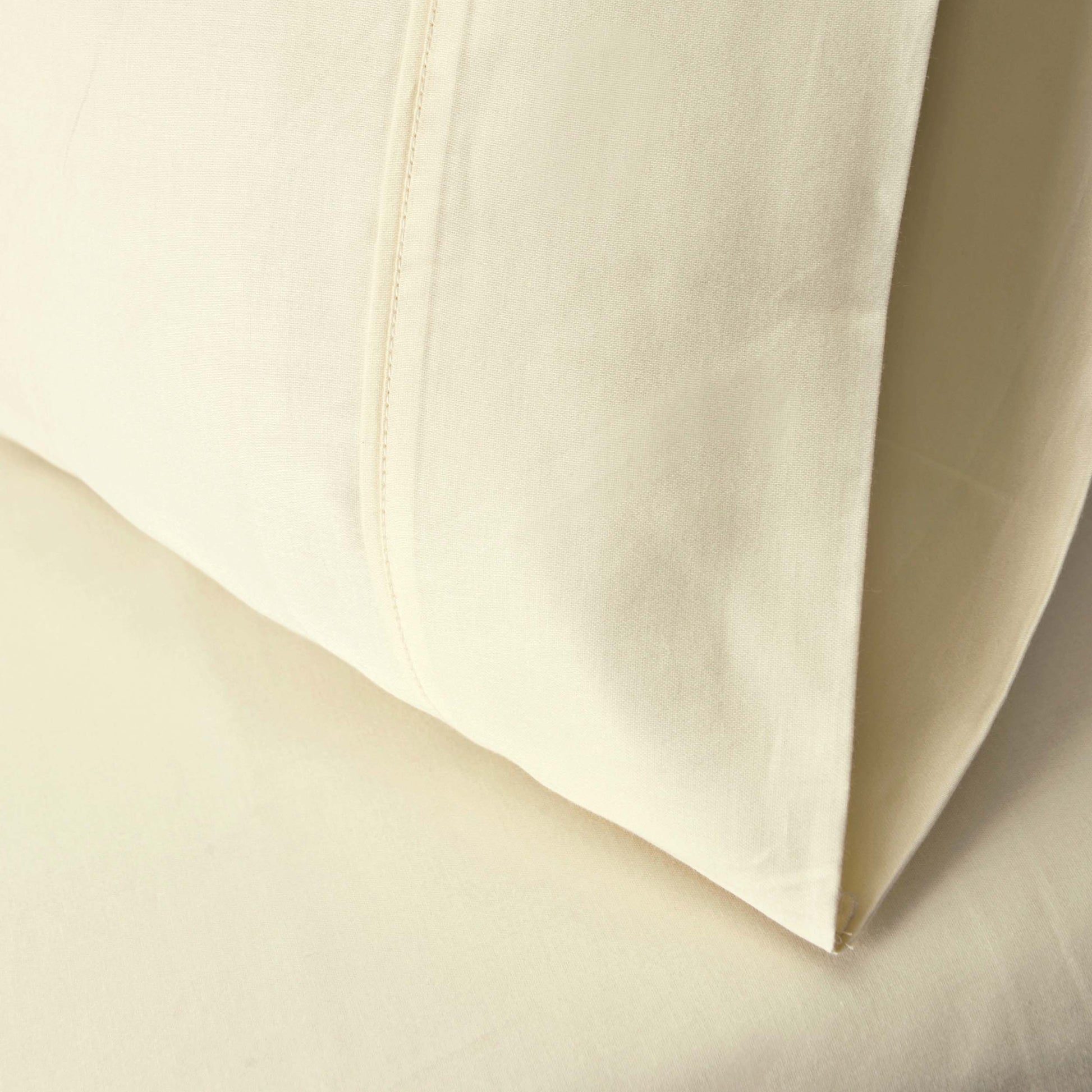 300 Thread Count Cotton Vintage Solid Or Floral Bellflower Sheet Set - Ivory