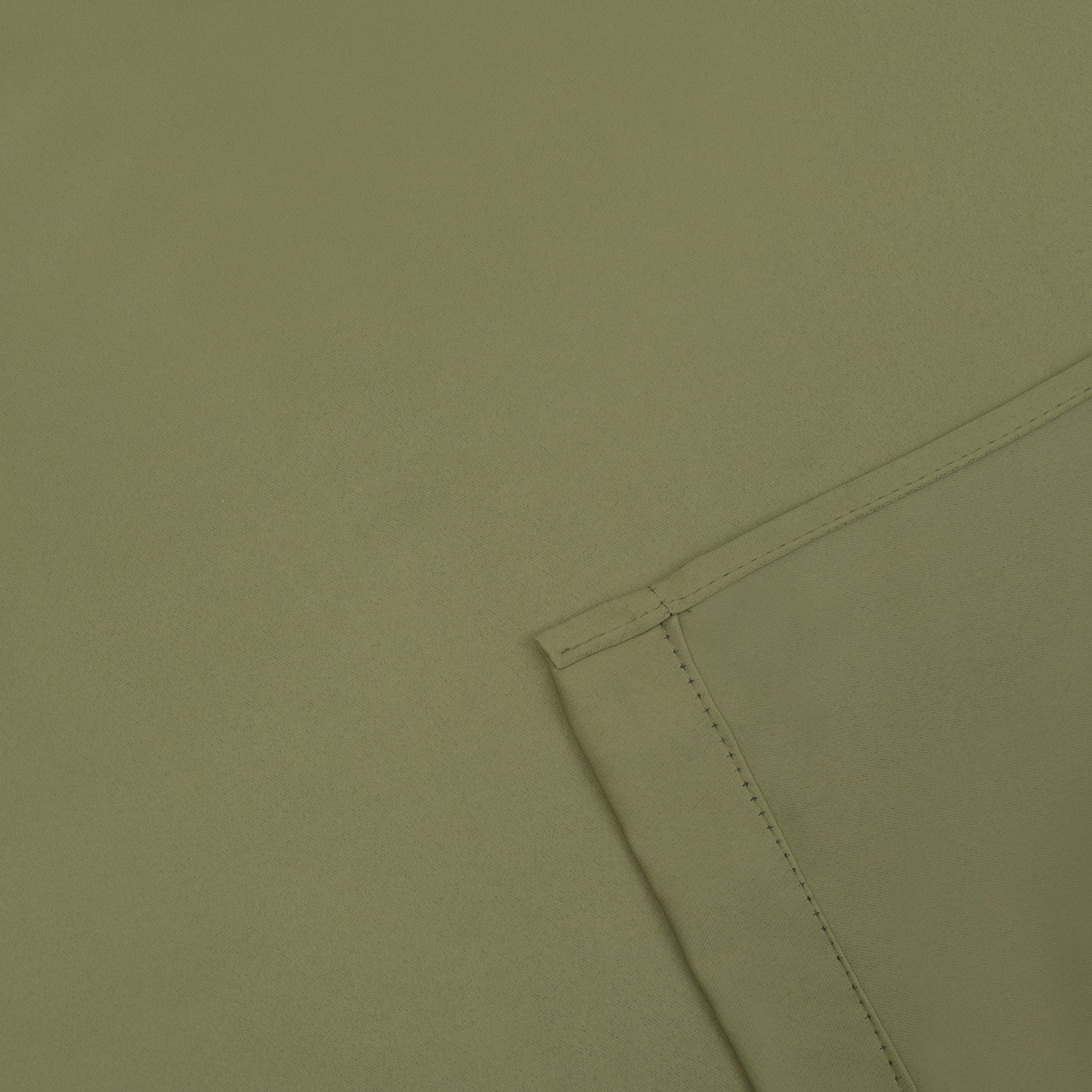 Solid Machine Washable Room Darkening Blackout Curtains, Set of 2 - OliveGreen