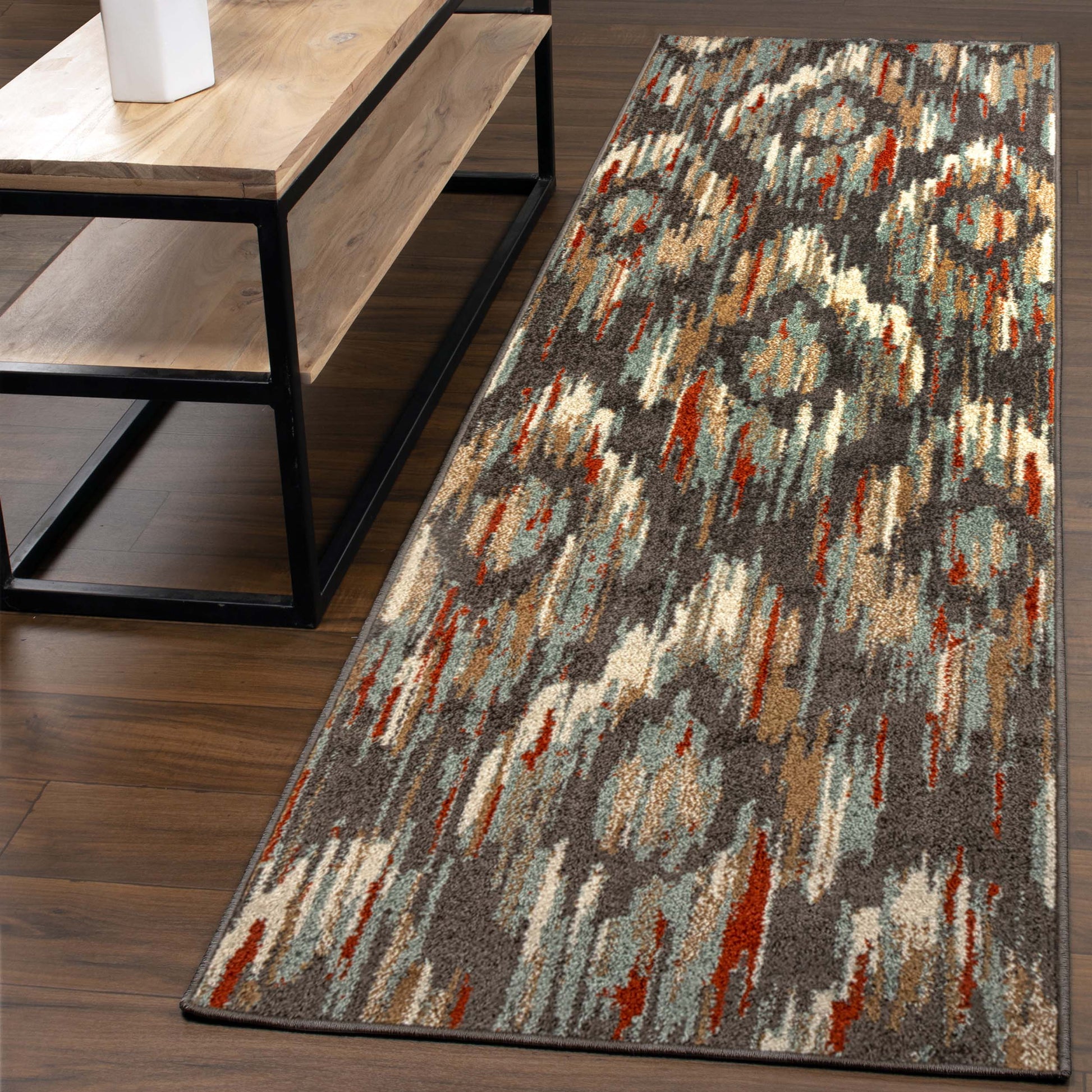 Superior Solitaire Modern Abstract Diamond Motif Indoor Area Rug - Gray