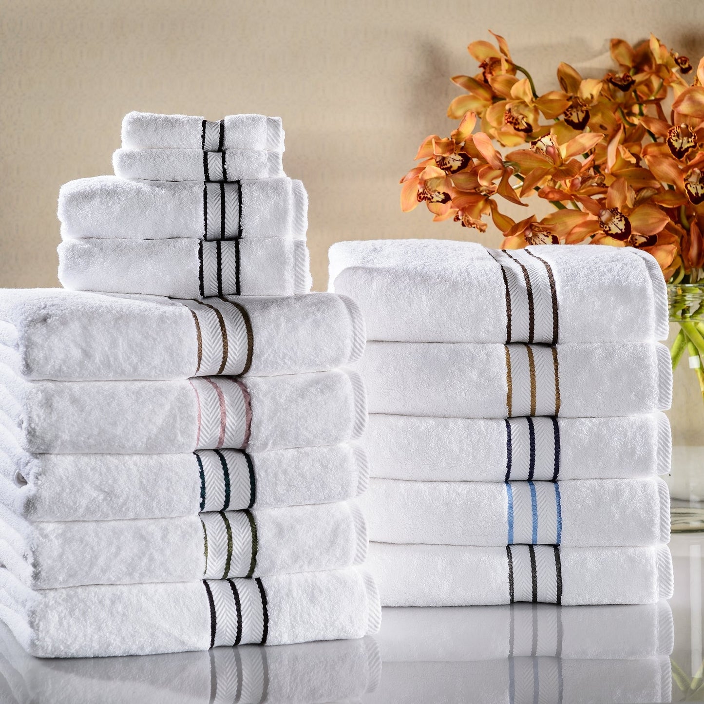 Ultra-Plush Turkish Cotton Hotel Collection Super Absorbent Solid Luxury Bathroom Set - Chocolate