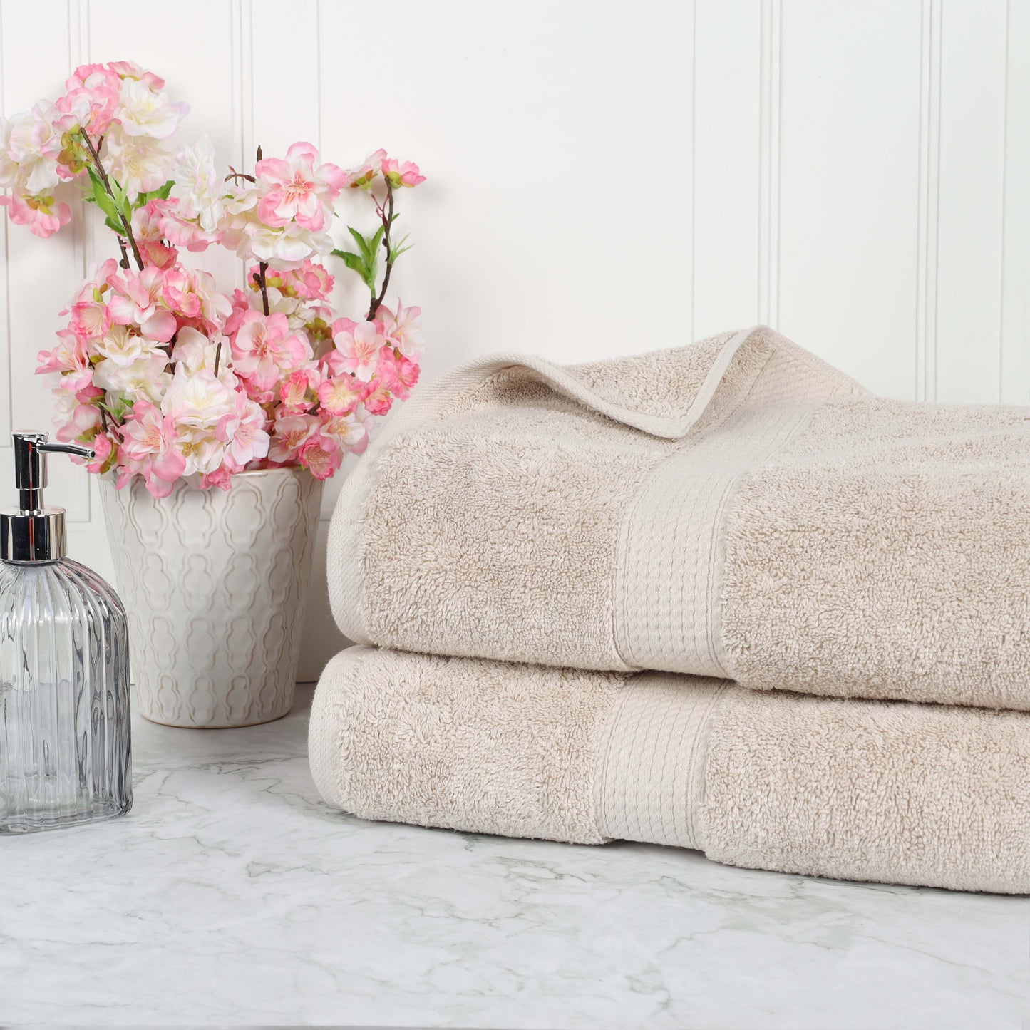 Madison Egyptian Cotton Pile Plush Heavyweight Bath Sheet Set of 2