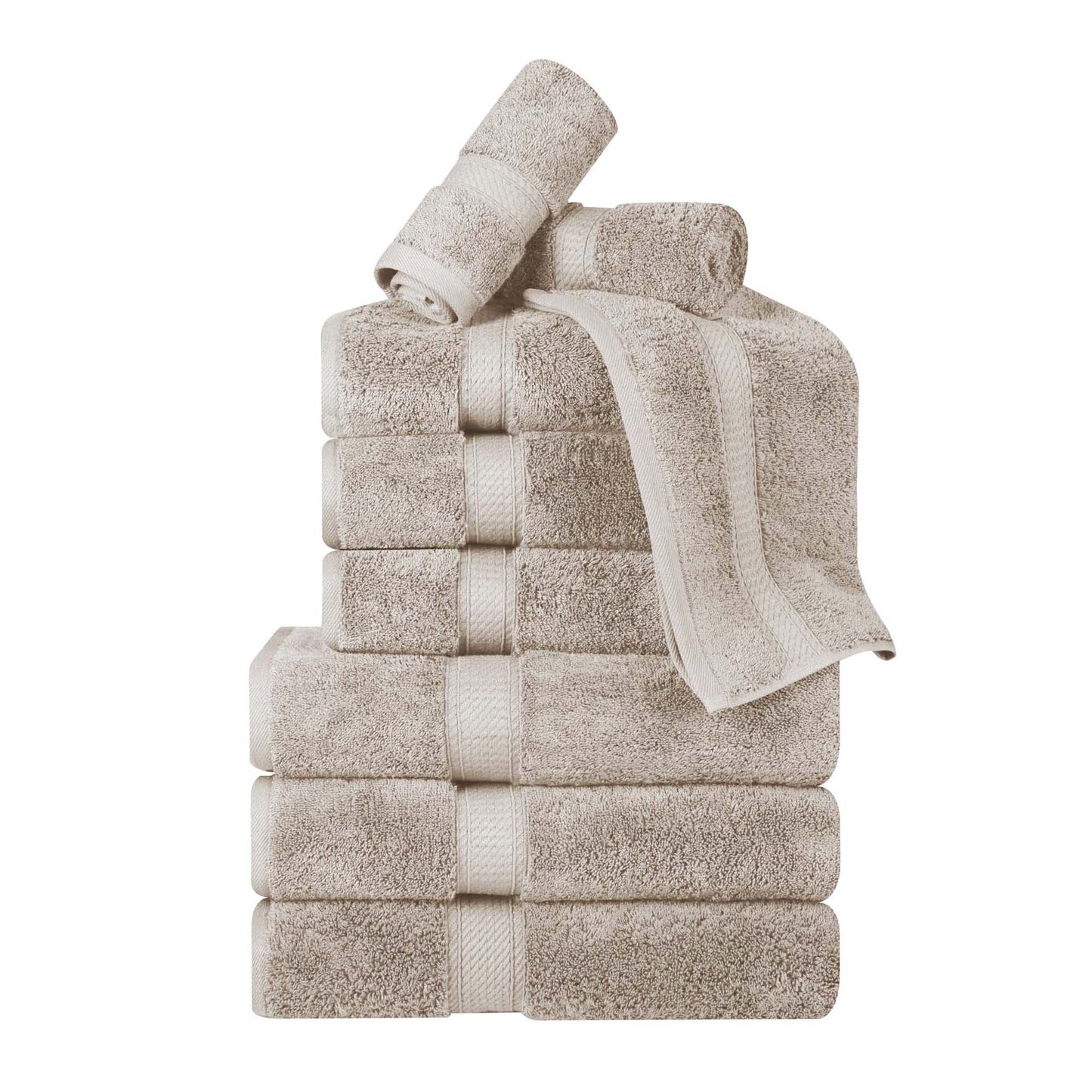 Madison Egyptian Cotton Pile Plush Heavyweight 9 Piece Towel Set