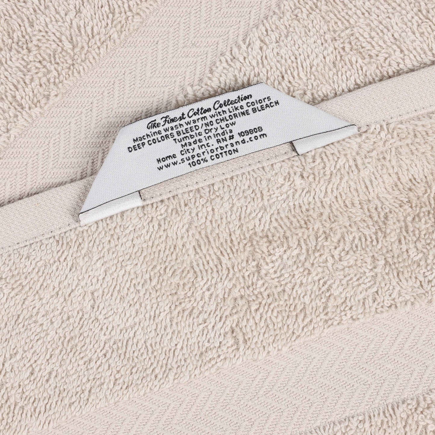 6 Piece Cotton Eco-Friendly Soft Absorbent Towel Set