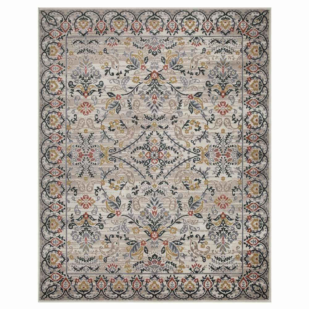 Jacinda Floral Paisley Indoor Rustic Area Rug - Tan