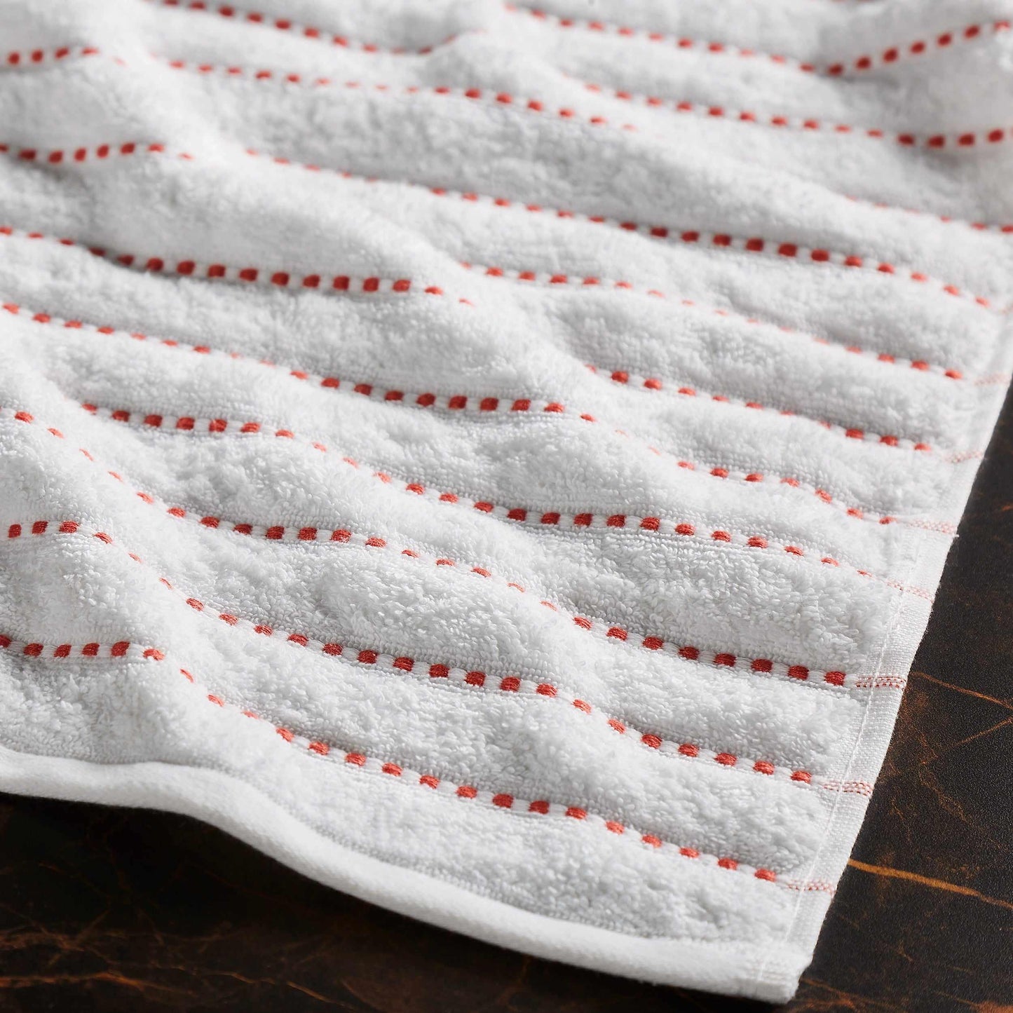 Traditional Organic Wave 650 GSM 16- Pieces Towel Set - Coral