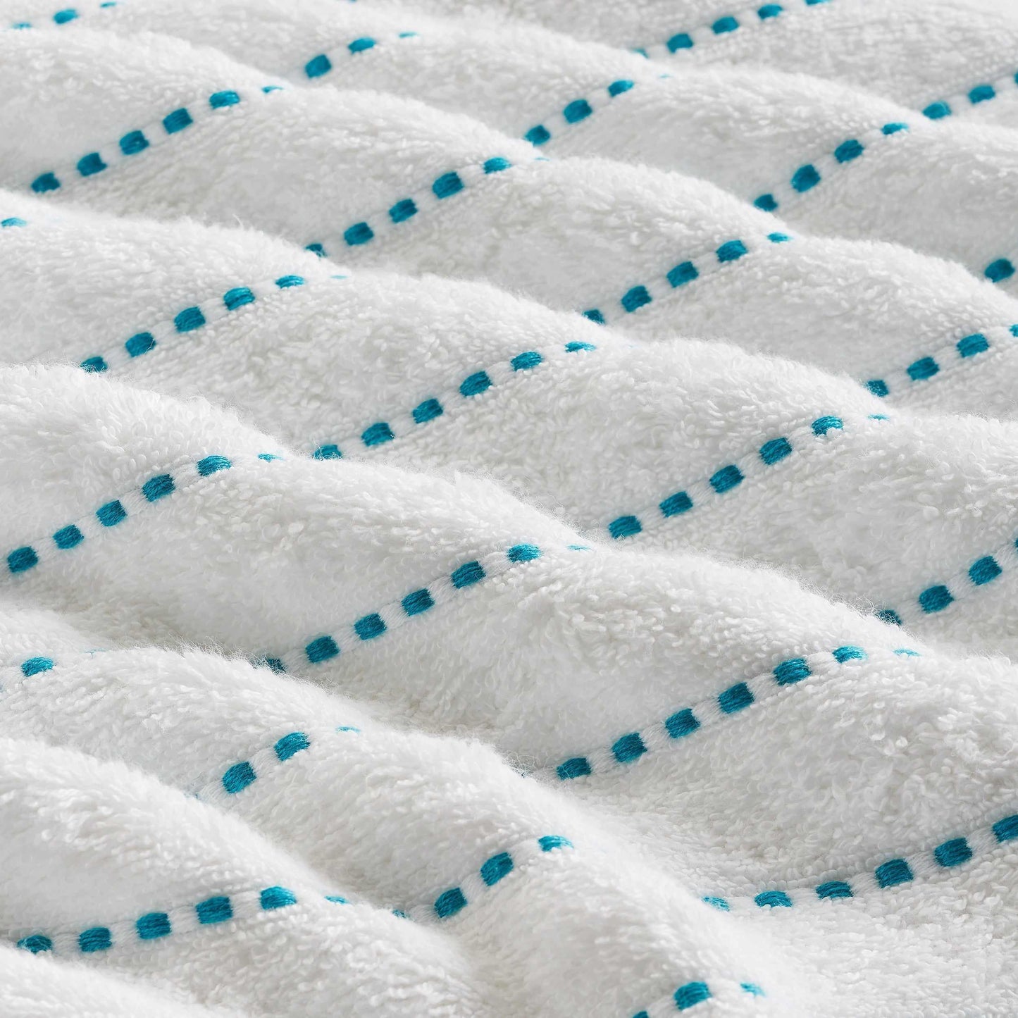 Traditional Organic Wave 650 GSM 16- Pieces Towel Set - Turquoise