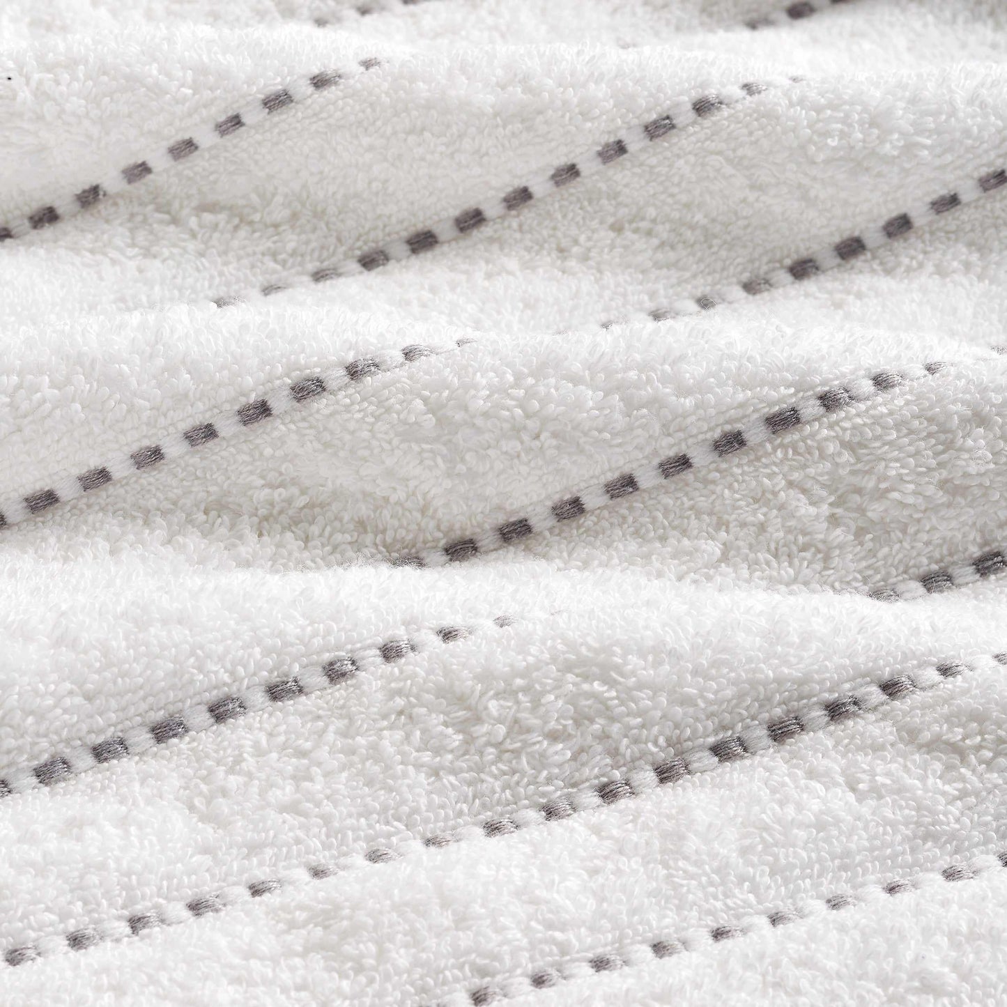 Traditional Organic Wave 650 GSM 16- Pieces Towel Set -Silver