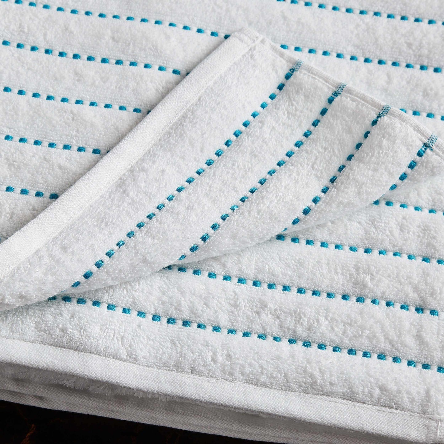 Traditional Organic Wave 650 GSM 16- Pieces Towel Set -turquoise