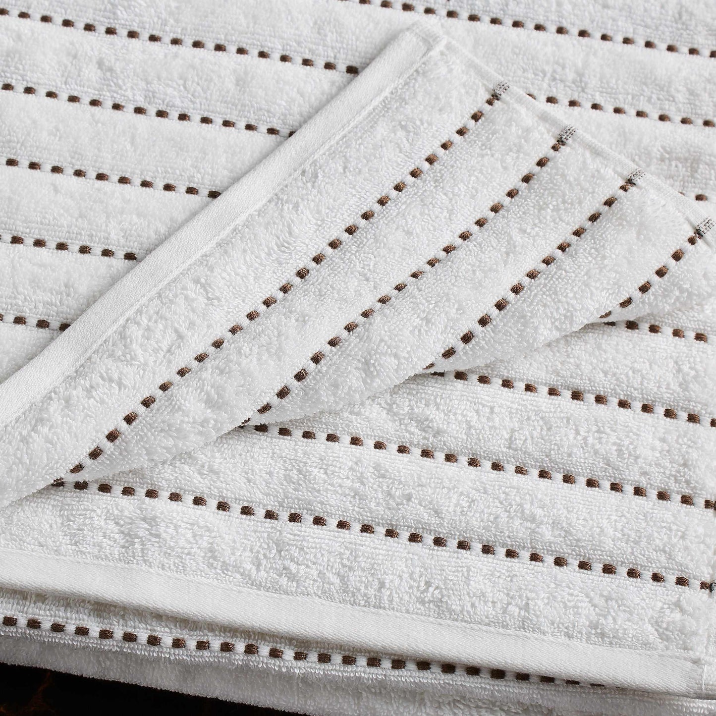 Traditional Organic Wave 650 GSM 16- Pieces Towel Set - Taupe