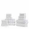 Traditional Organic Wave 650 GSM 16- Pieces Towel Set - Navy Blue