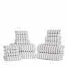 Traditional Organic Wave 650 GSM 16- Pieces Towel Set - Navy Blue