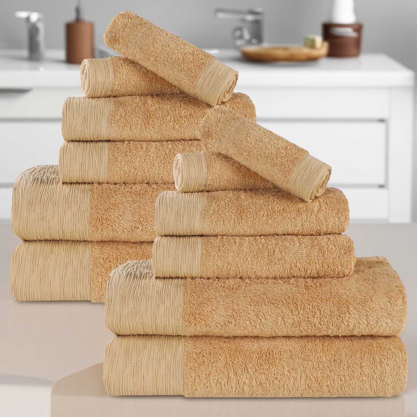 Rayon from Bamboo Eco-Friendly Fluffy Soft Solid - Gold