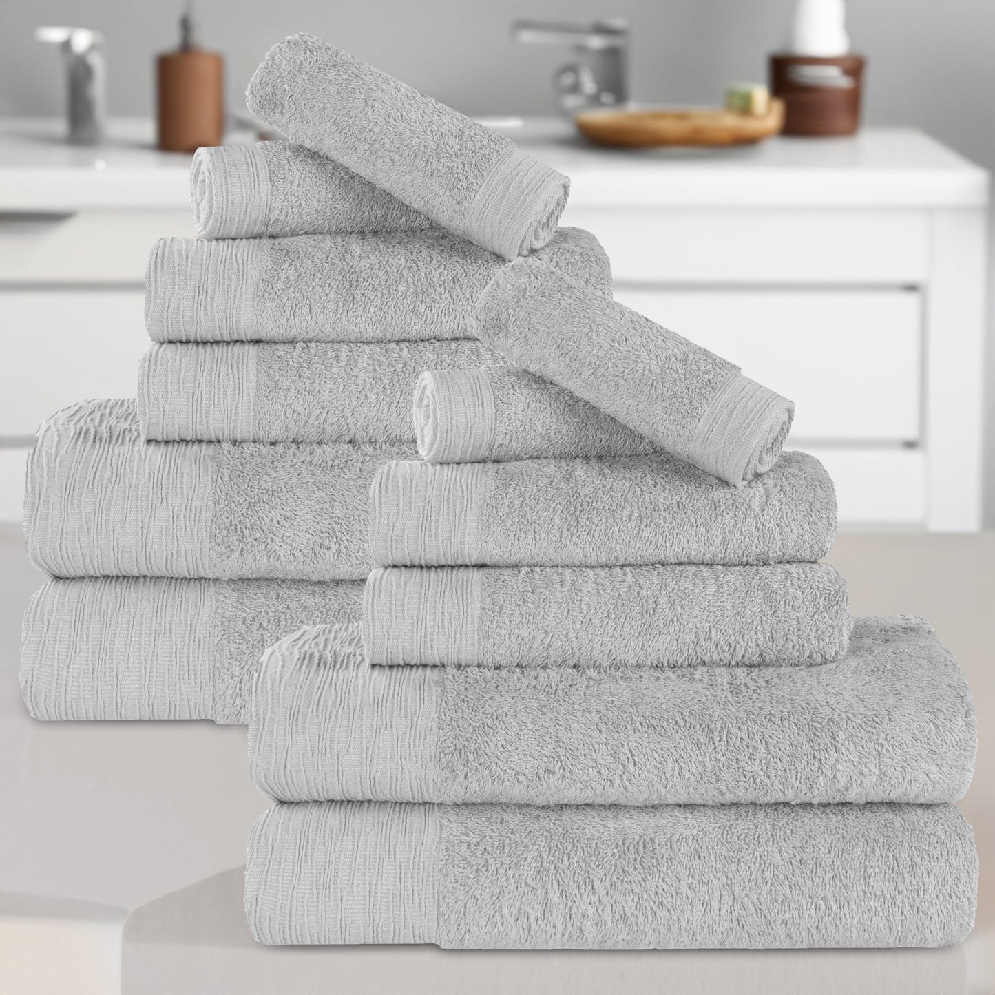 Rayon from Bamboo Eco-Friendly Fluffy Soft Solid - Platinum