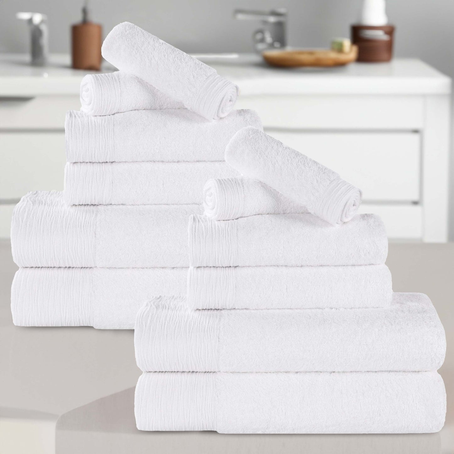 Rayon from Bamboo Eco-Friendly Fluffy Soft Solid - White