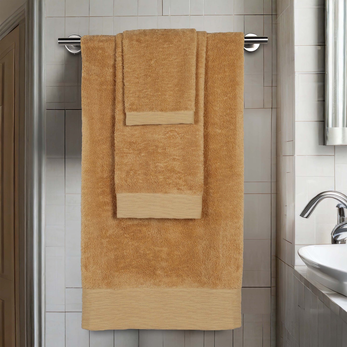 Rayon from Bamboo Eco-Friendly Fluffy Soft Solid - Gold