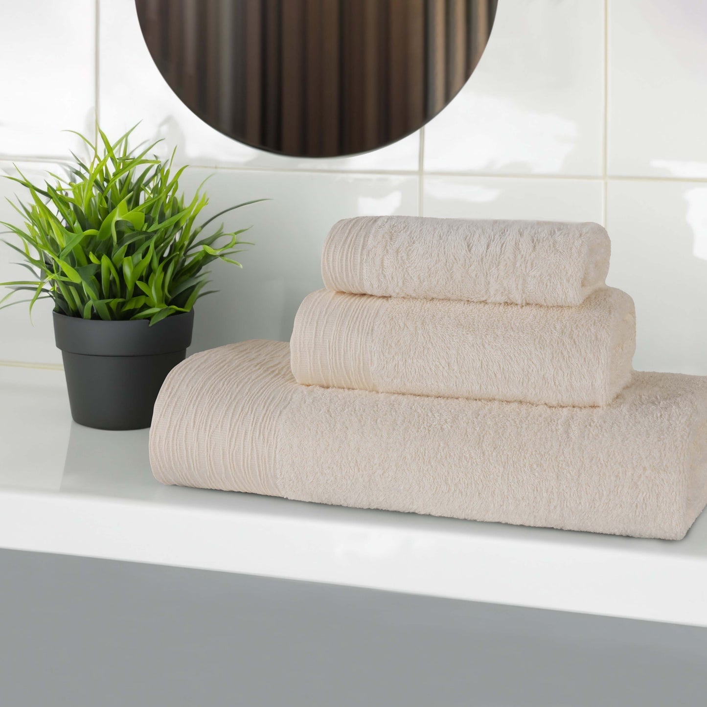 Rayon from Bamboo Eco-Friendly Fluffy Soft Solid - Ivory