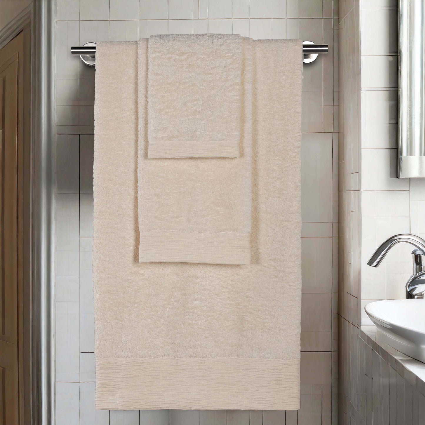 Rayon from Bamboo Eco-Friendly Fluffy Soft Solid - Ivory