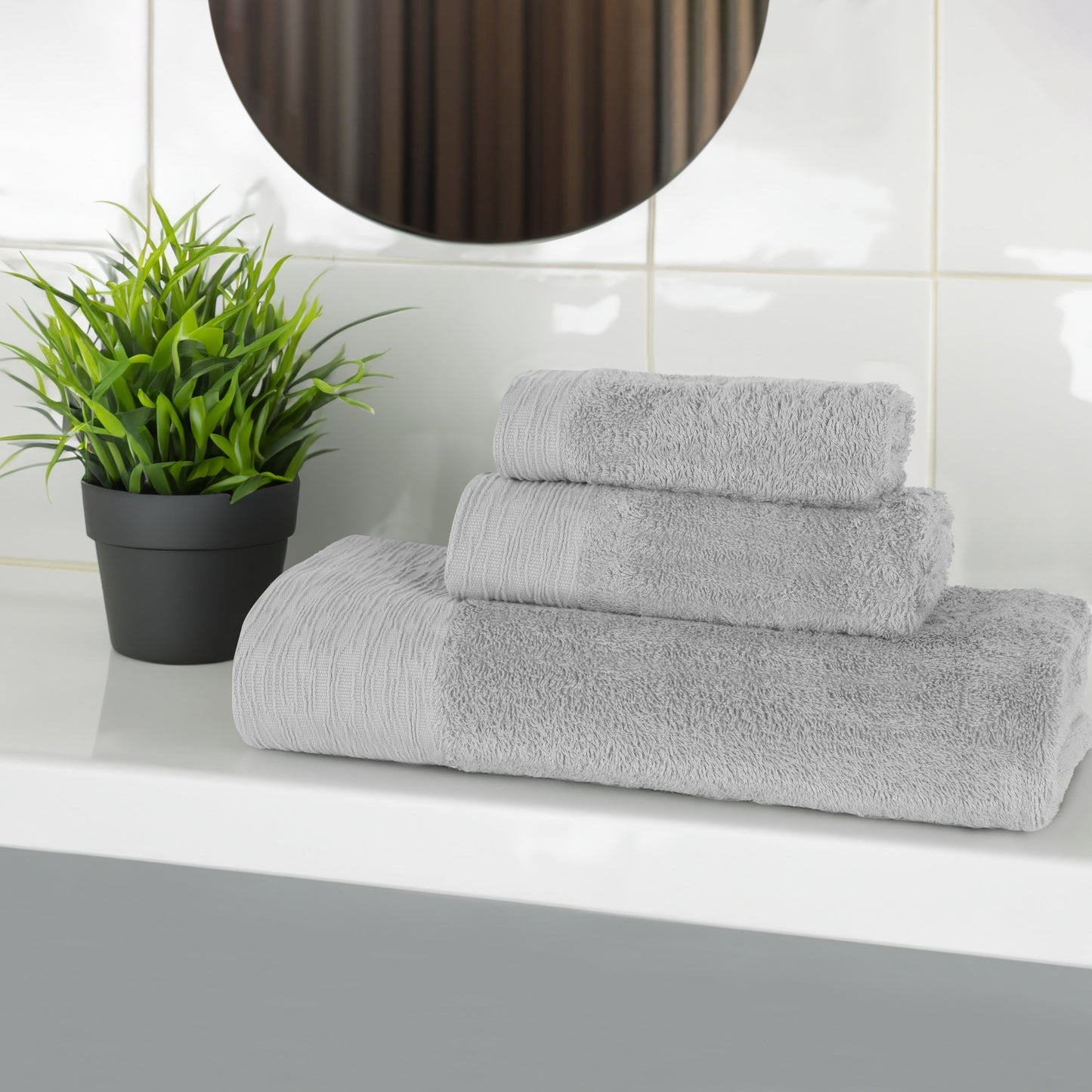 Rayon from Bamboo Eco-Friendly Fluffy Soft Solid - Platinum