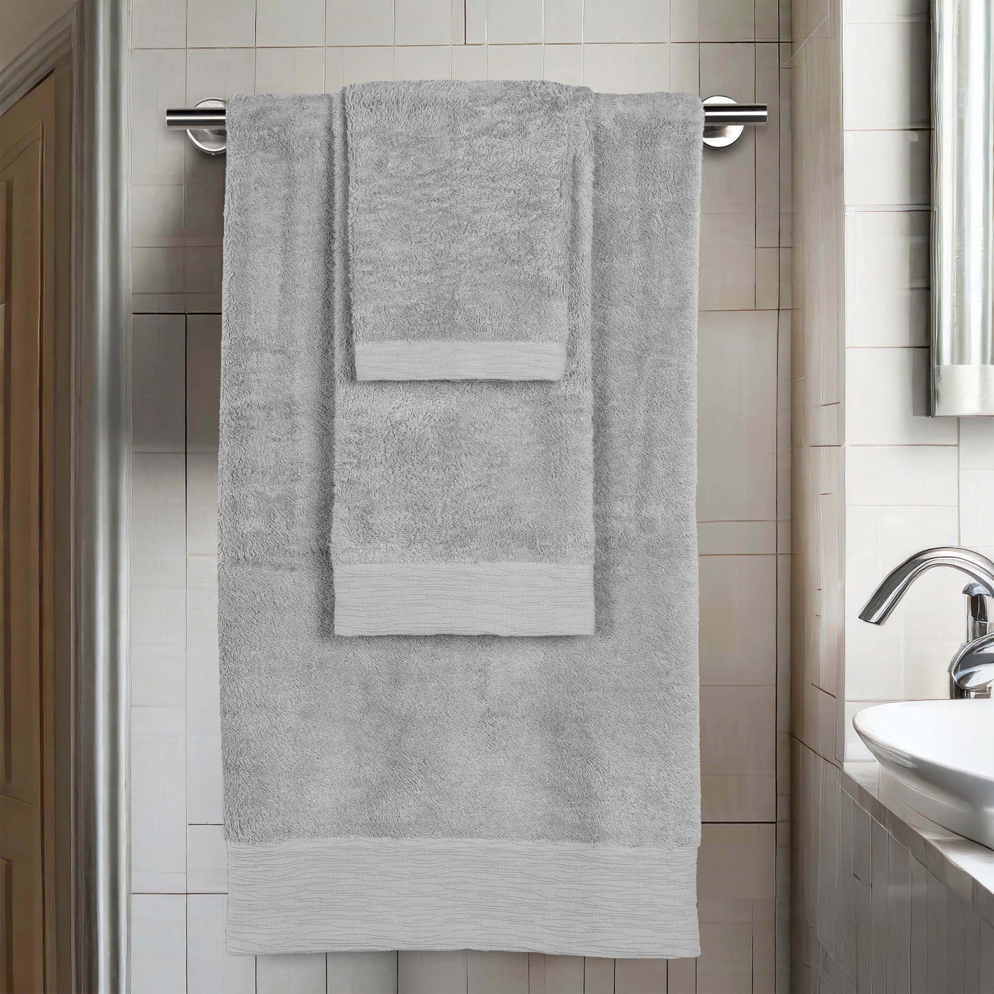 Rayon from Bamboo Eco-Friendly Fluffy Soft Solid - Platinum