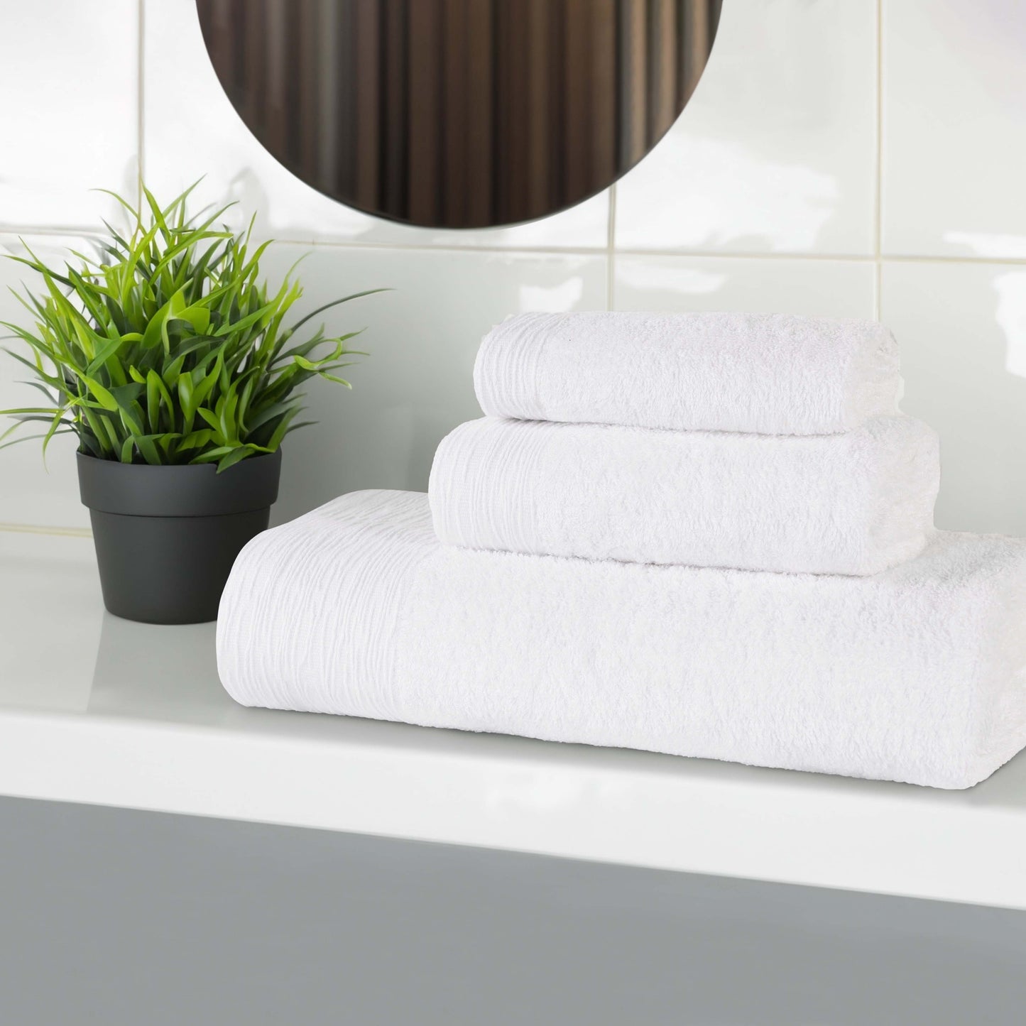 Rayon from Bamboo Eco-Friendly Fluffy Soft Solid - White