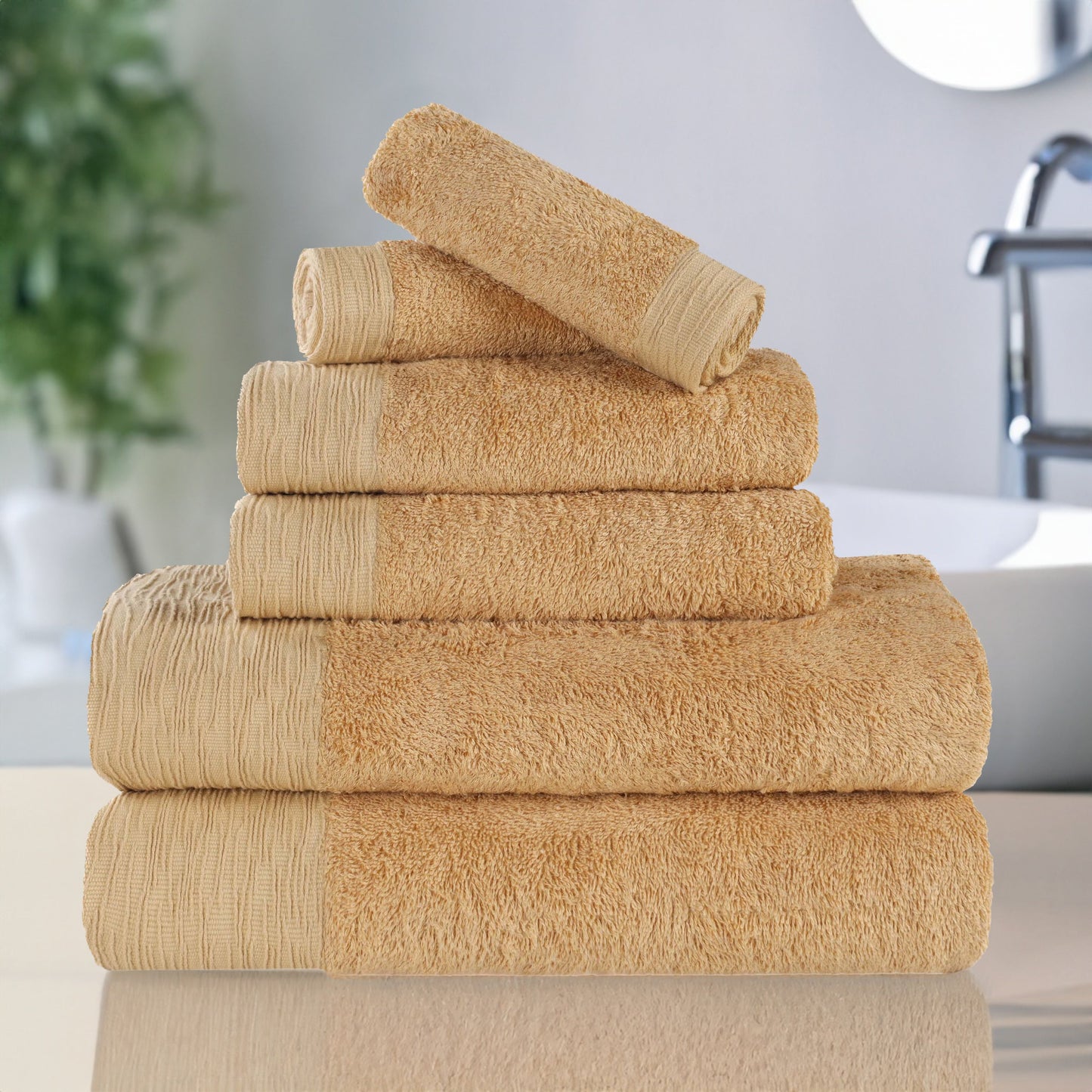Rayon from Bamboo Eco-Friendly Fluffy Soft Solid - Gold