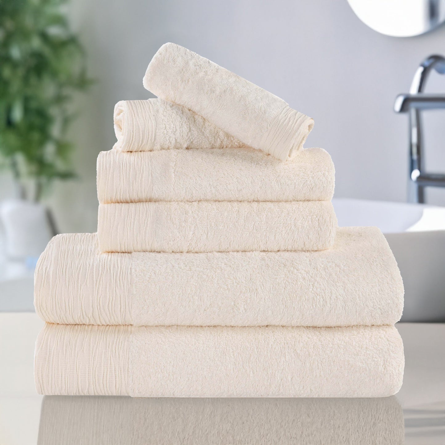 Rayon from Bamboo Eco-Friendly Fluffy Soft Solid - Ivory