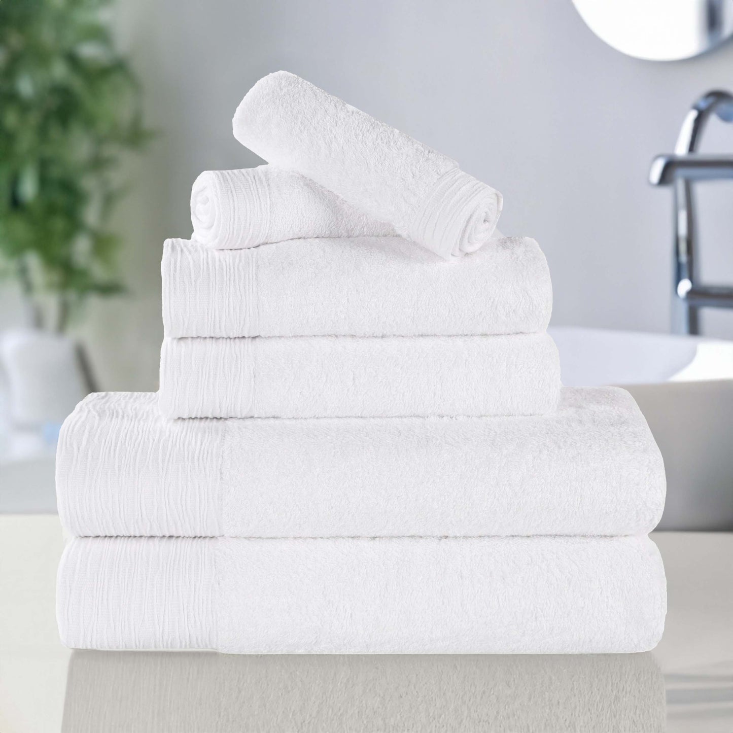 Rayon from Bamboo Eco-Friendly Fluffy Soft Solid - White