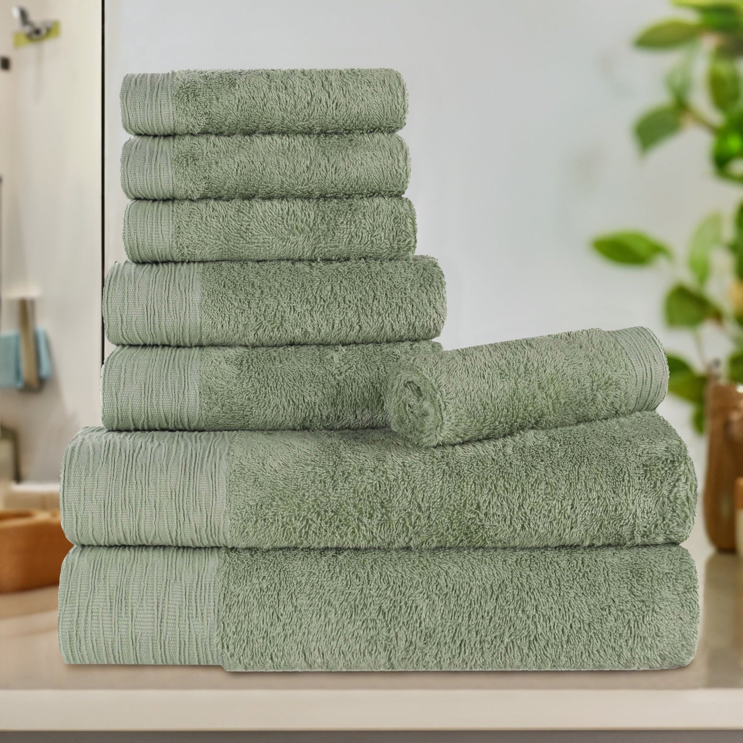 Rayon from Bamboo Eco-Friendly Fluffy Soft Solid - Green