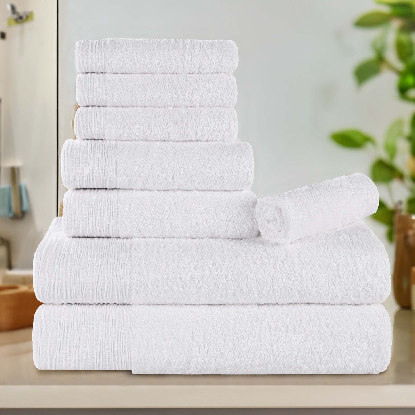Rayon from Bamboo Eco-Friendly Fluffy Soft Solid - White