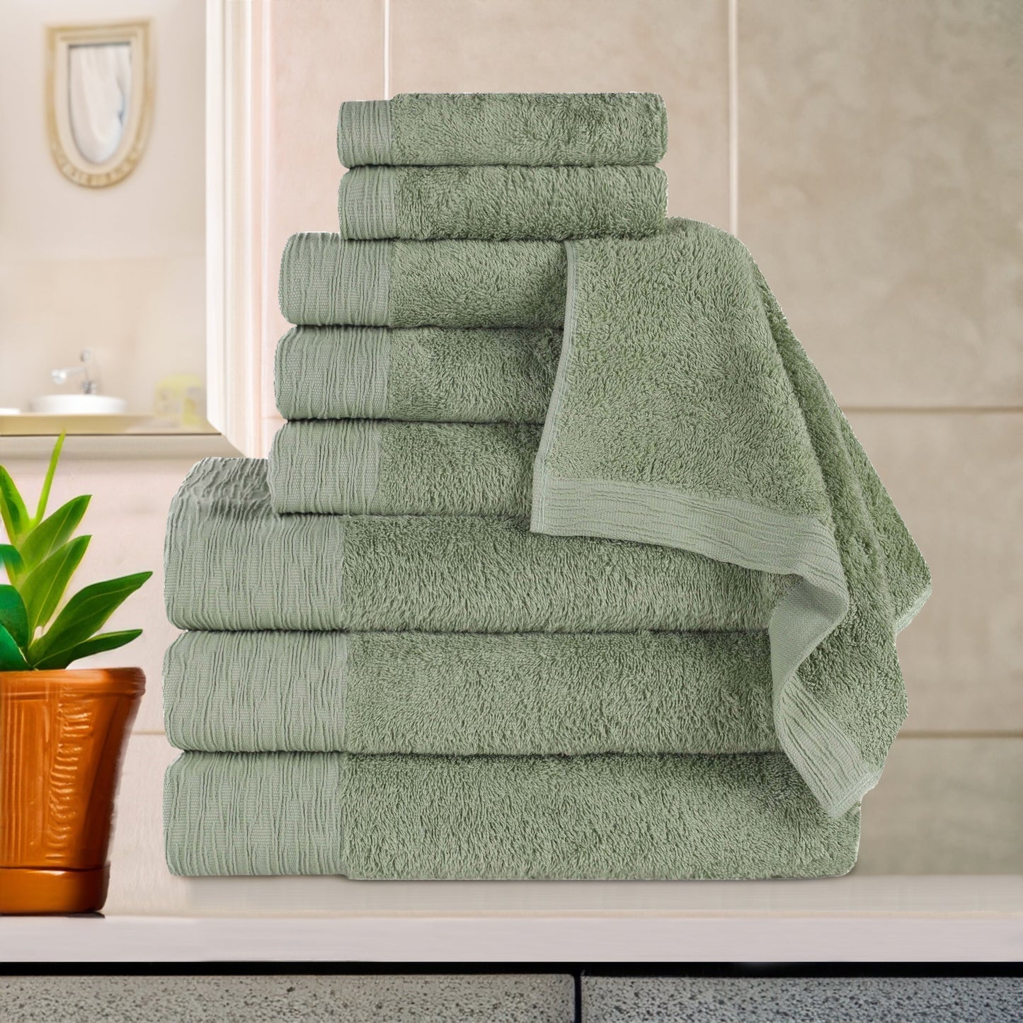 Rayon from Bamboo Eco-Friendly Fluffy Soft Solid - Green