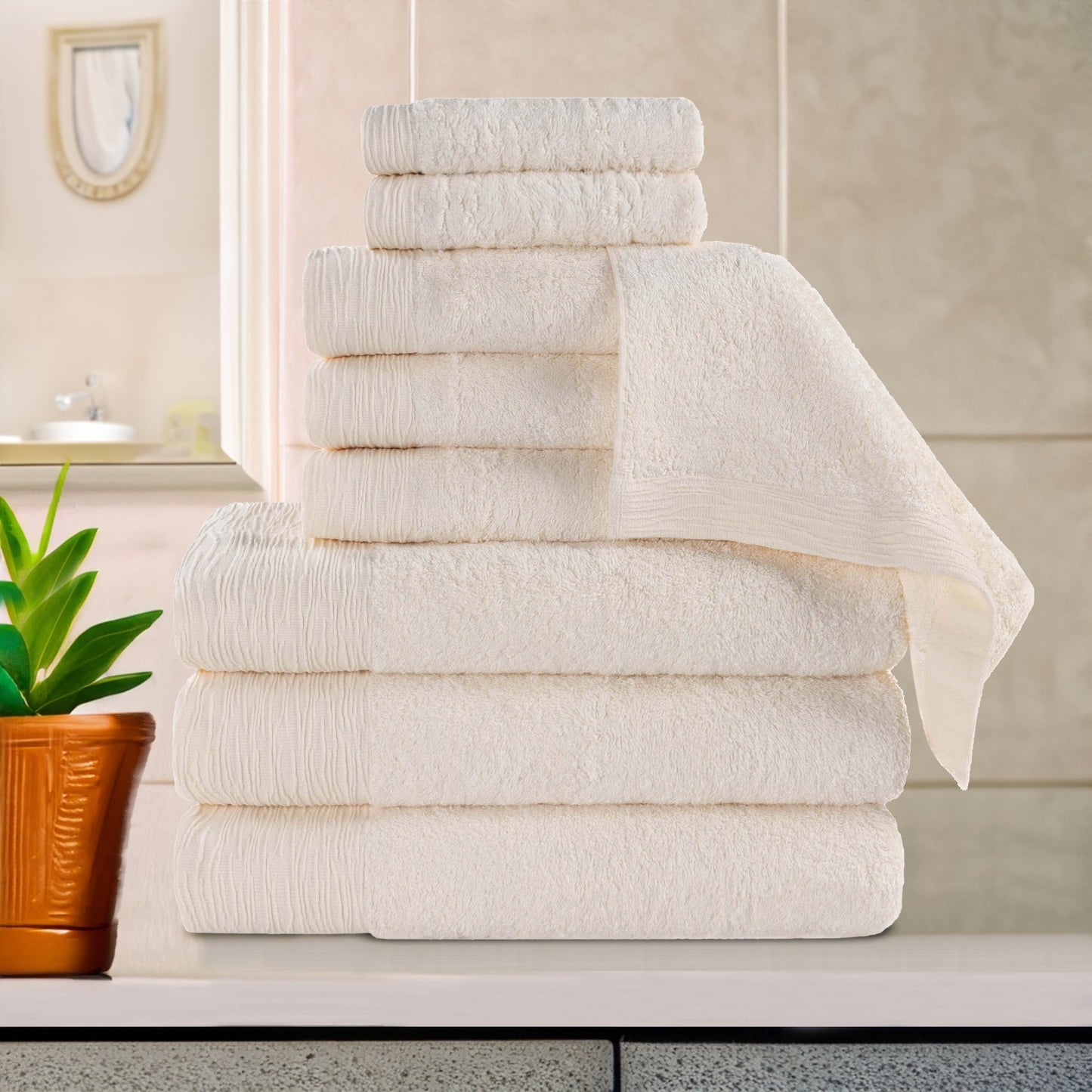 Rayon from Bamboo Eco-Friendly Fluffy Soft Solid - Ivory