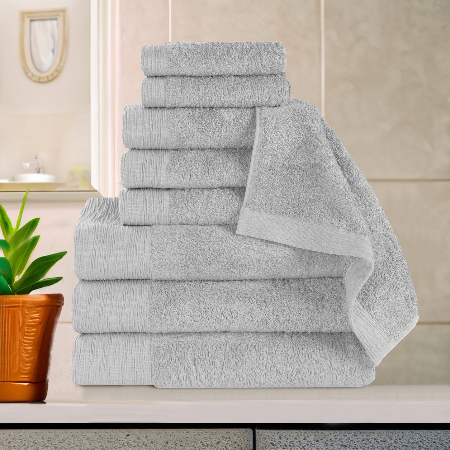 Rayon from Bamboo Eco-Friendly Fluffy Soft Solid - platinum