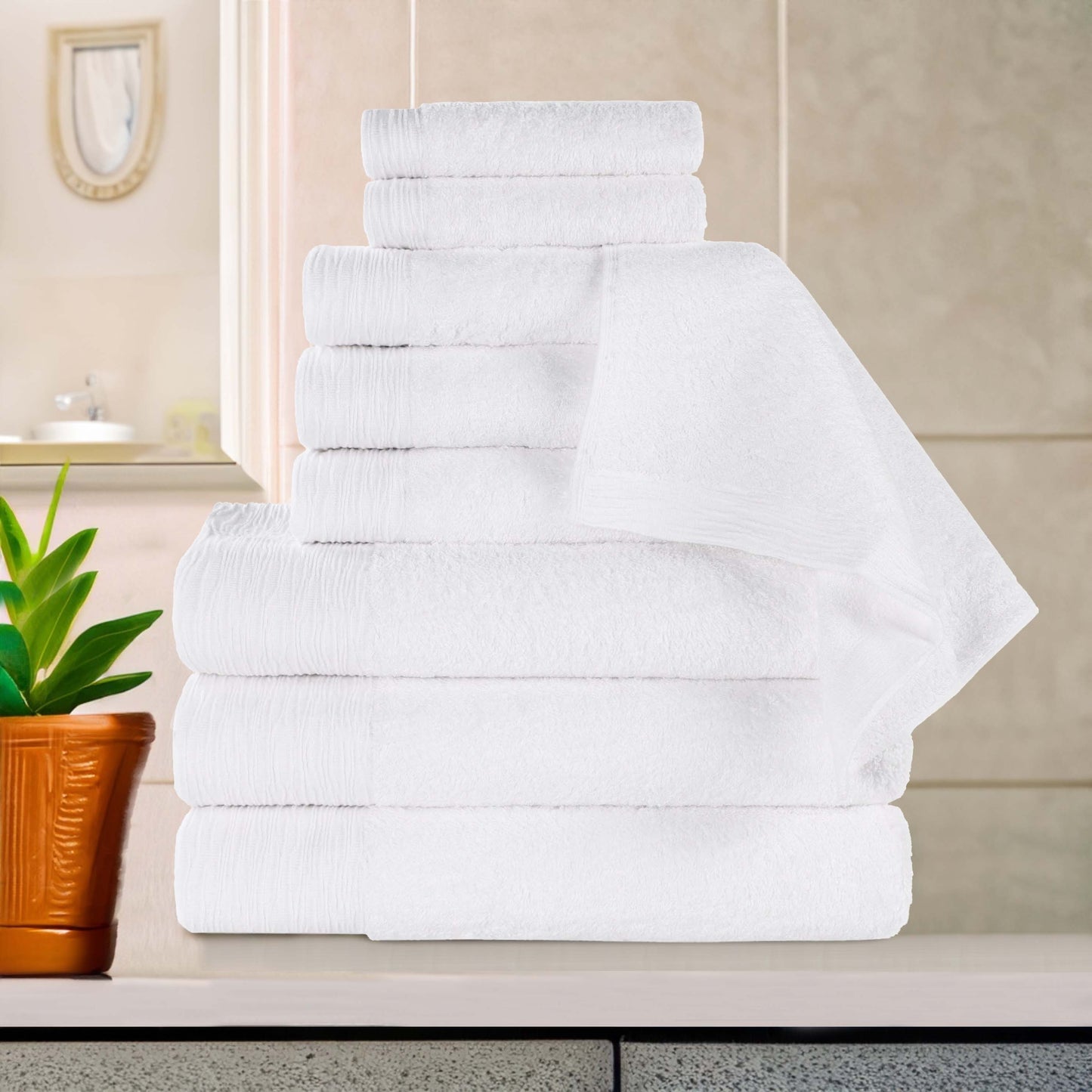 Rayon from Bamboo Eco-Friendly Fluffy Soft Solid - White