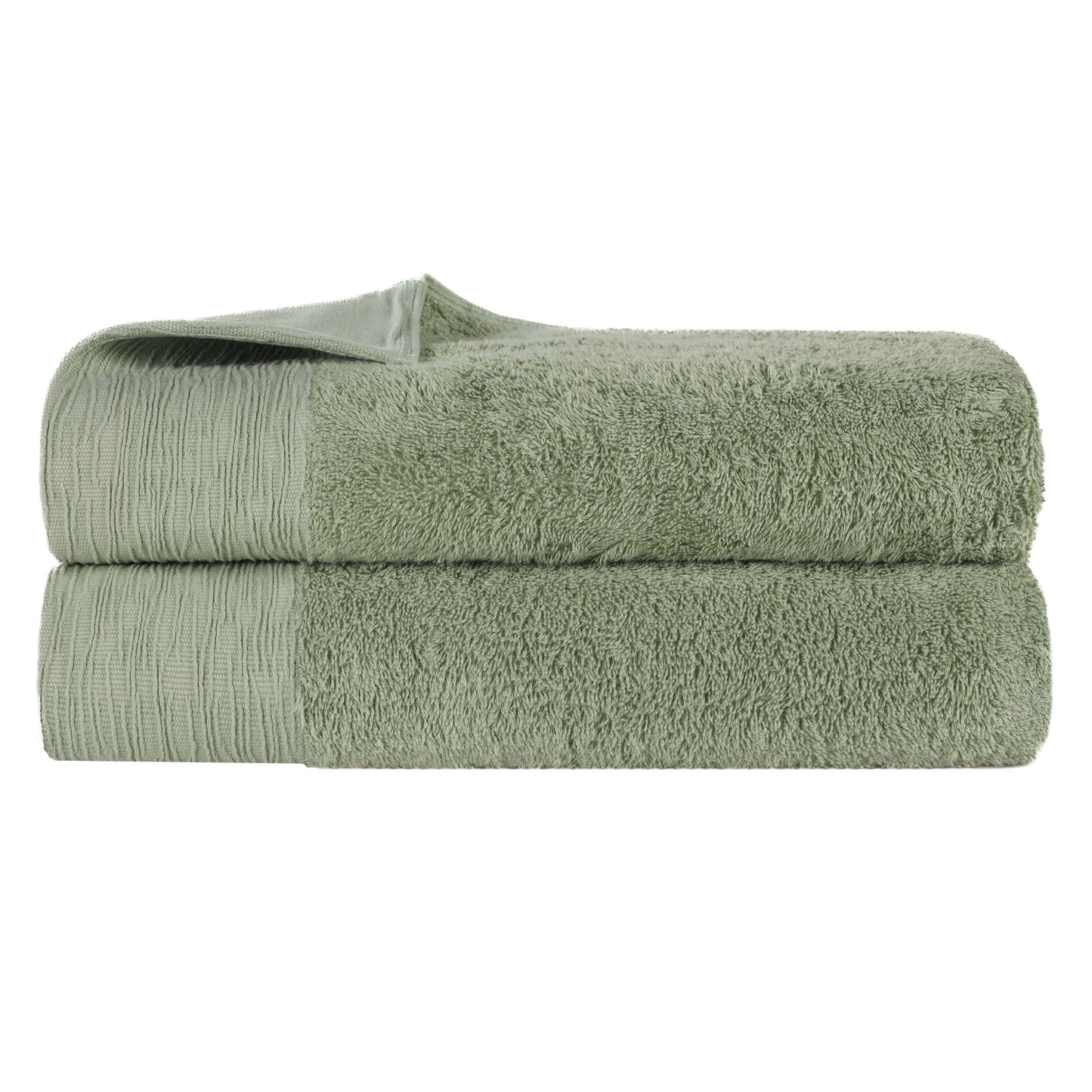 Rayon from Bamboo Eco-Friendly Fluffy Soft Solid Bath Sheet - Green
