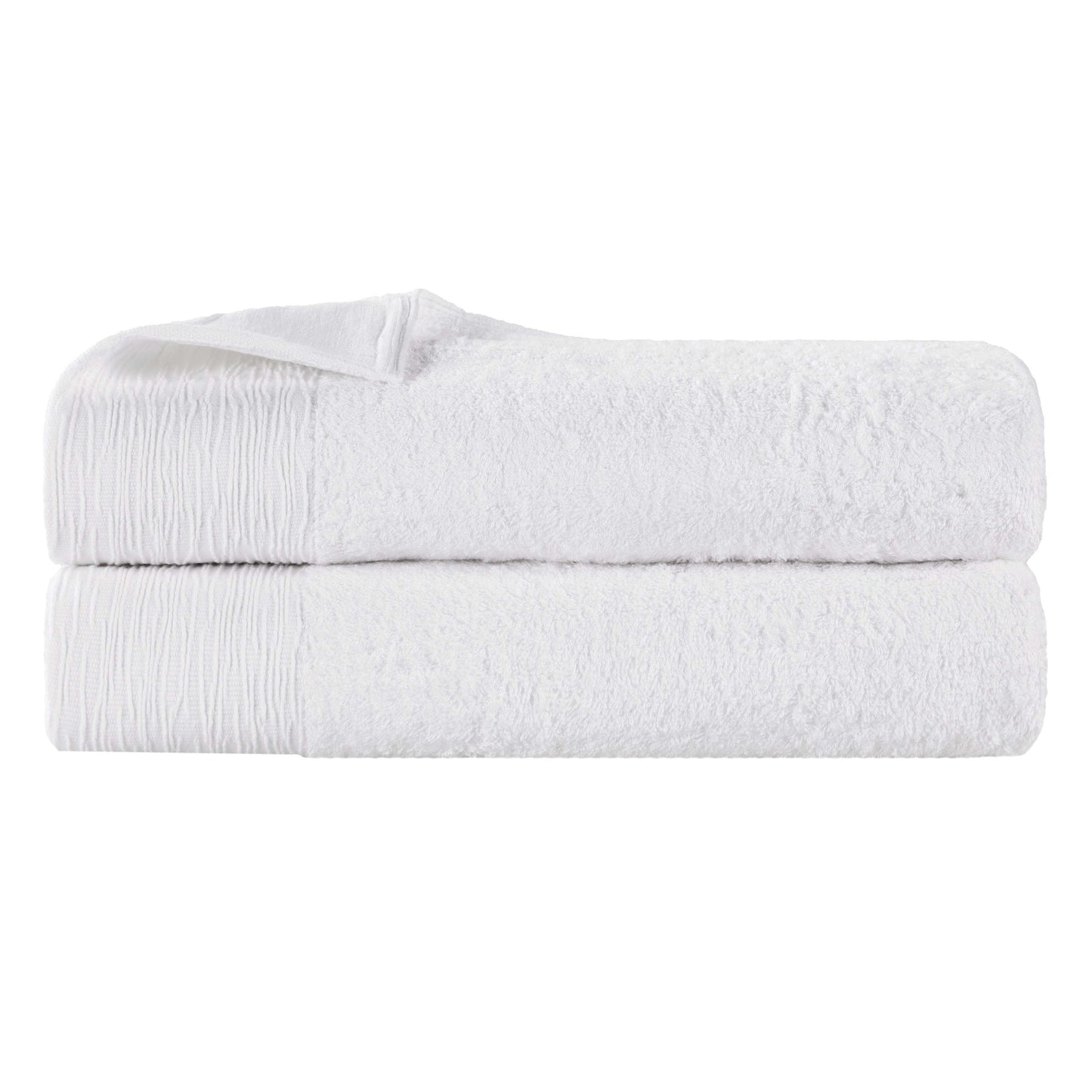 Rayon from Bamboo Eco-Friendly Fluffy Soft Solid Bath Sheet - White