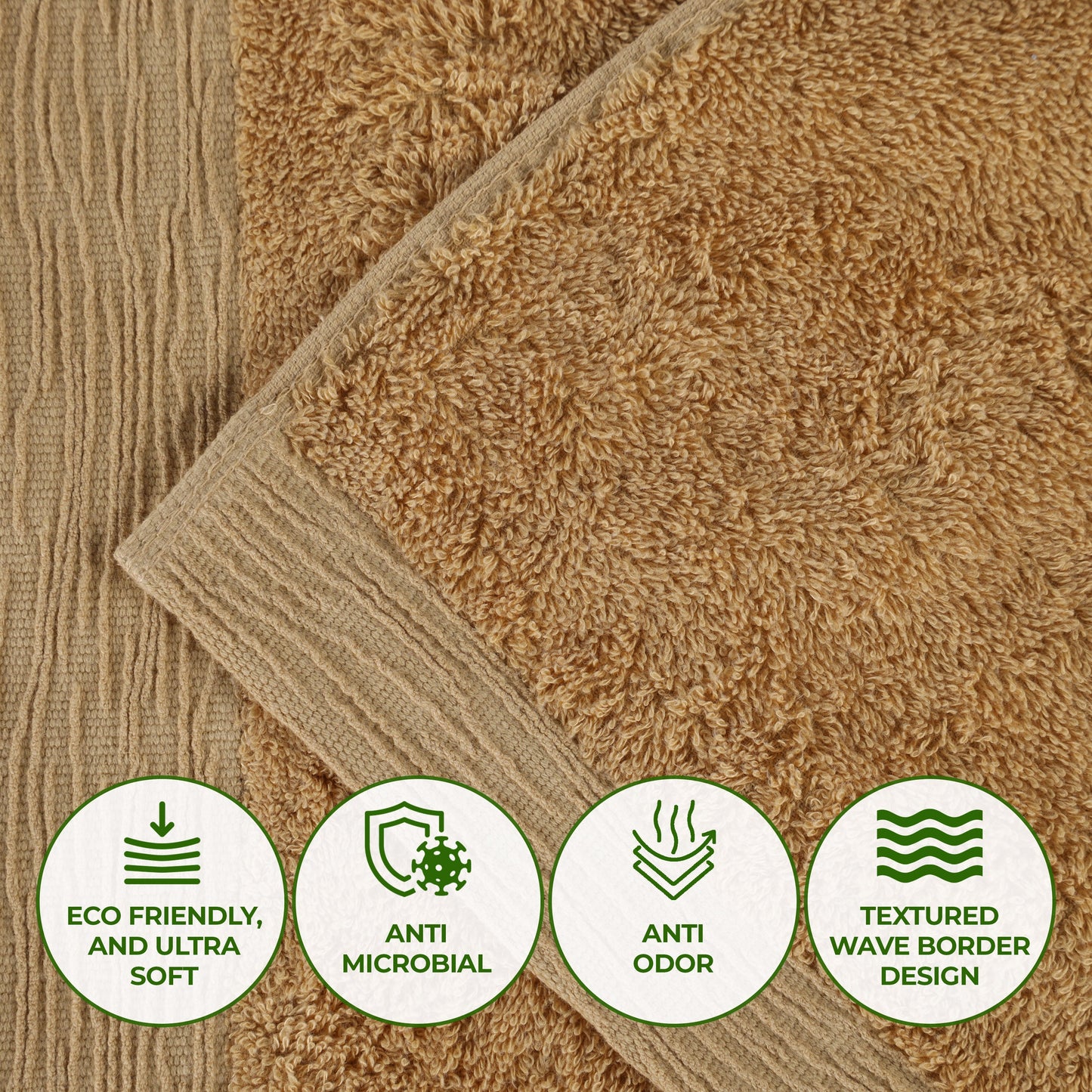 Rayon from Bamboo Eco-Friendly Fluffy Soft Solid - Gold