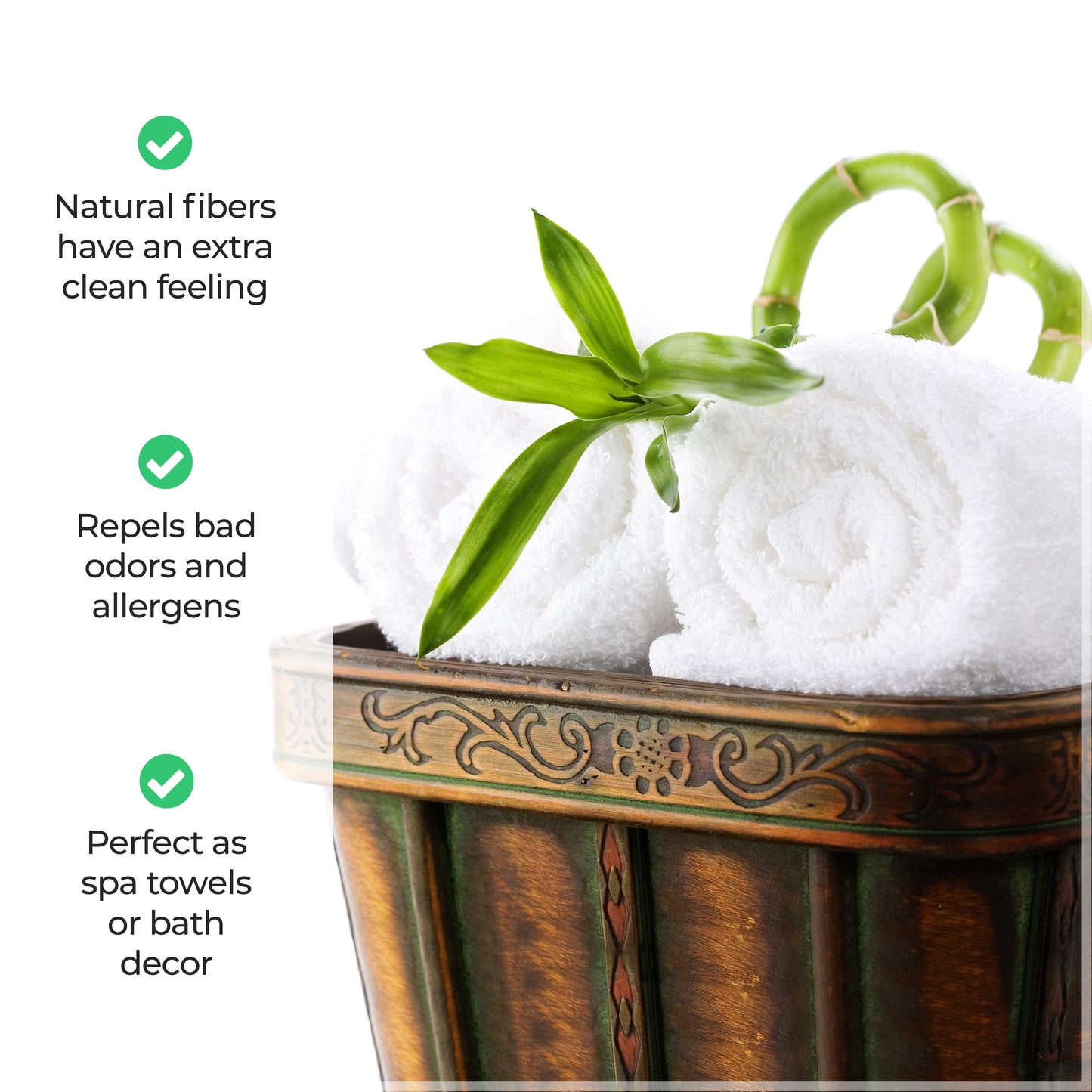 Rayon from Bamboo Eco-Friendly Fluffy Soft Solid - Ivory