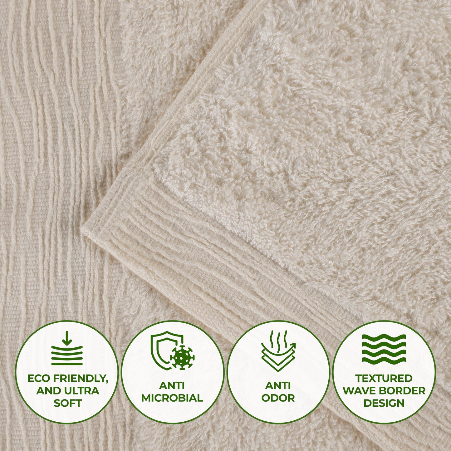 Rayon from Bamboo Eco-Friendly Fluffy Soft Solid - Ivory