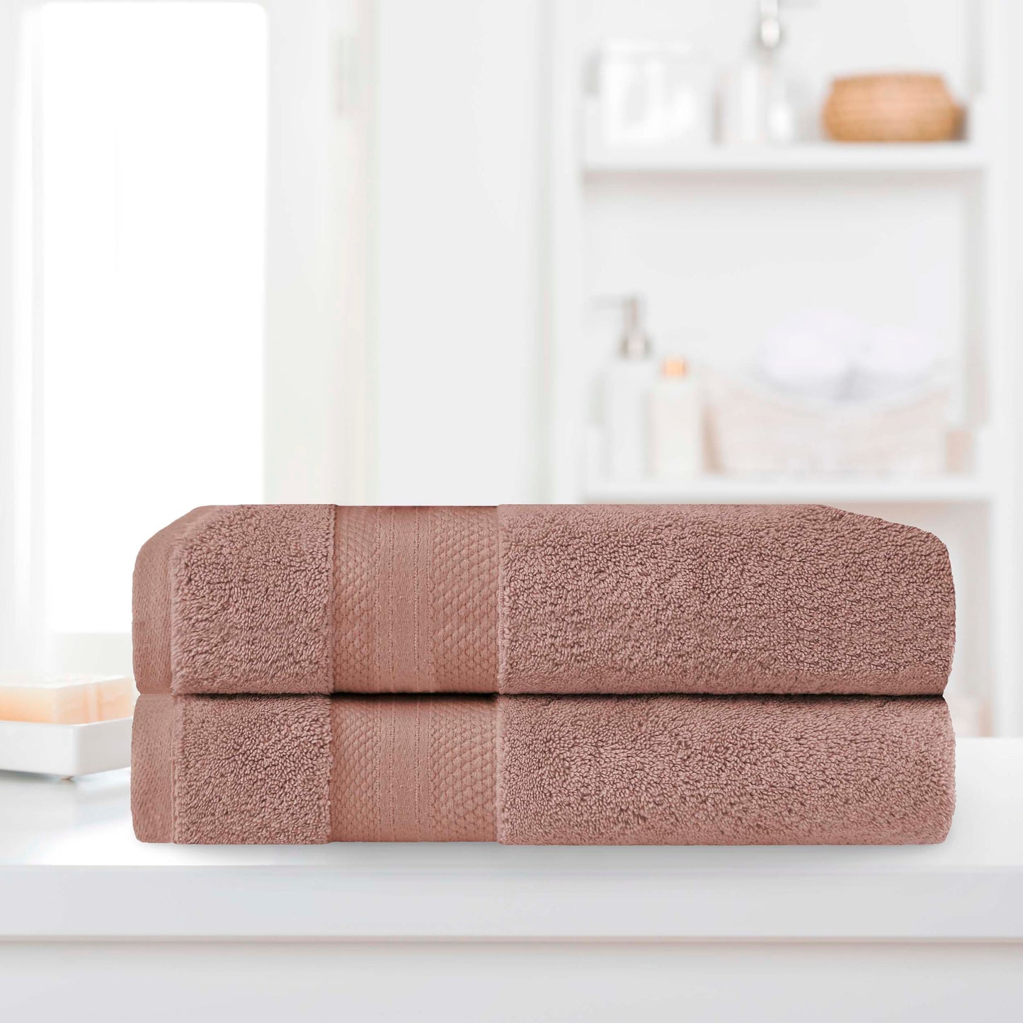 Superior Premium Turkish-Cotton Assorted Towel Set - Taupe