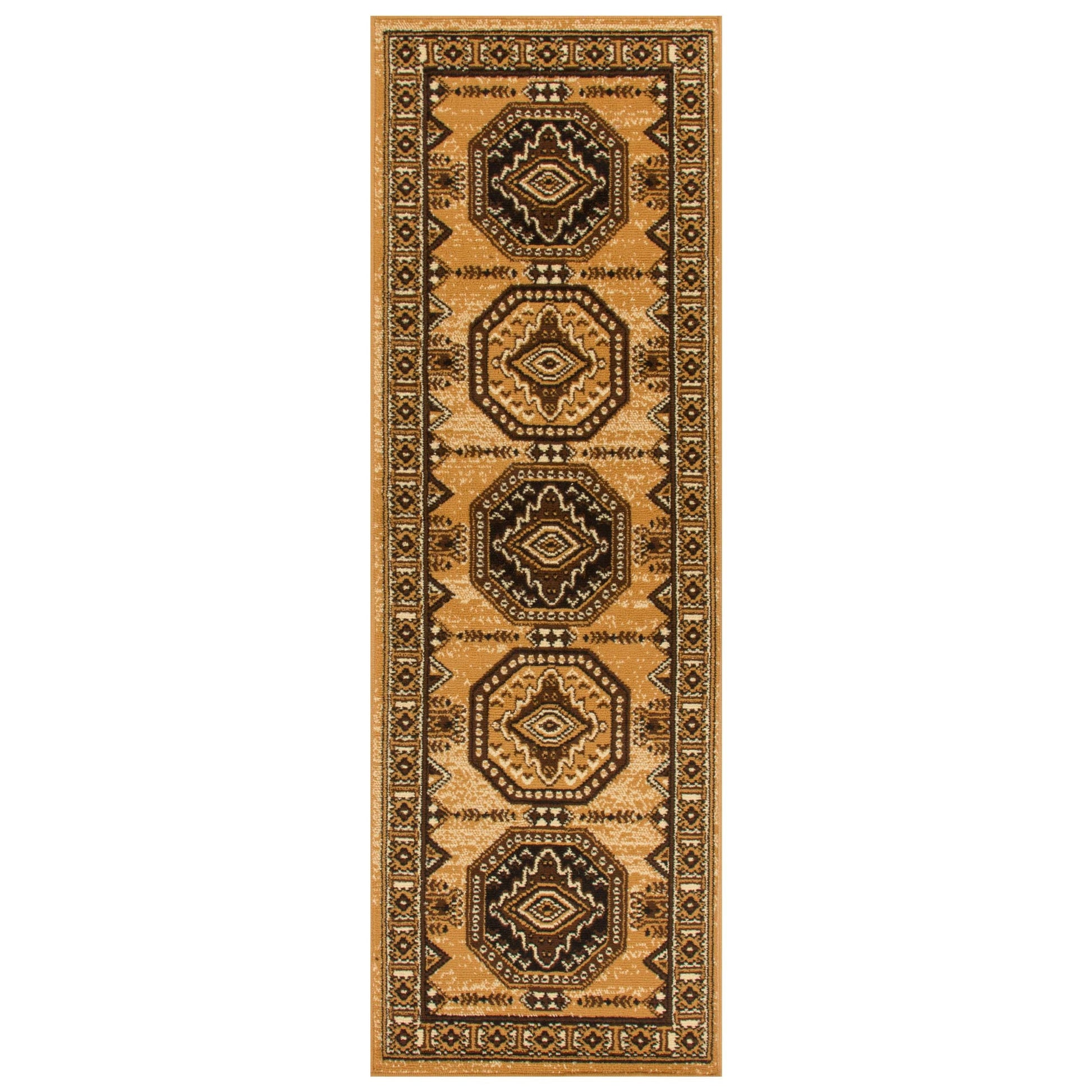 Takeo Southwestern Aztec Geometric Indoor Area Rug - Caramel