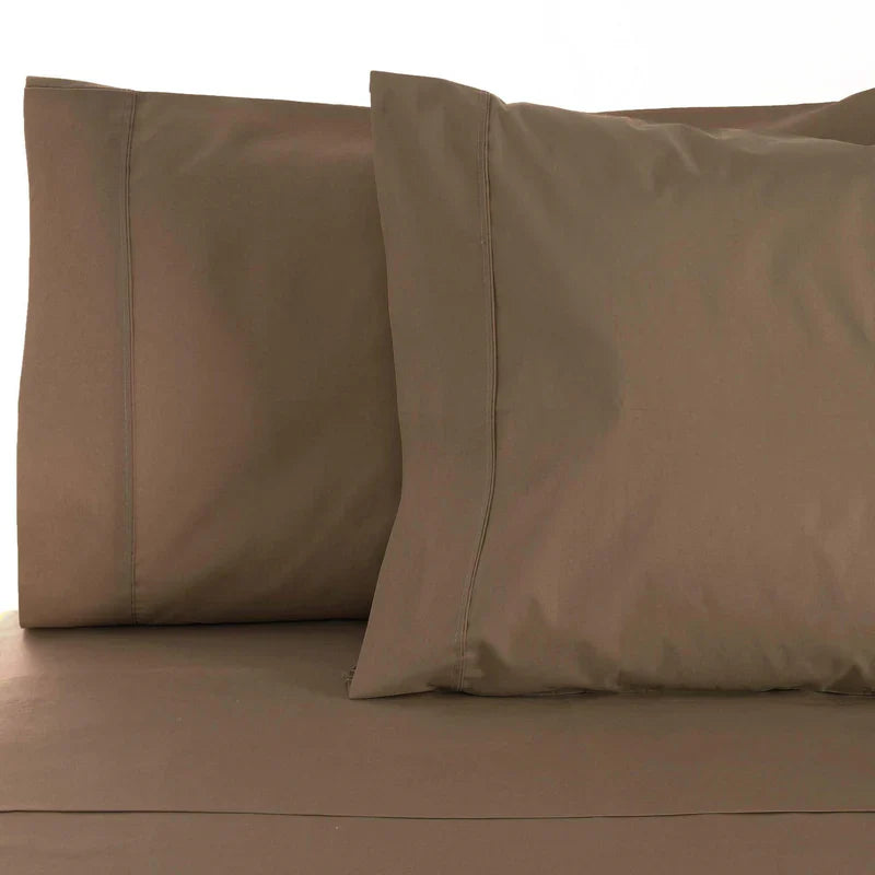 Egyptian Cotton 530 Thread Count Solid Pillowcases Set of 2 - Taupe