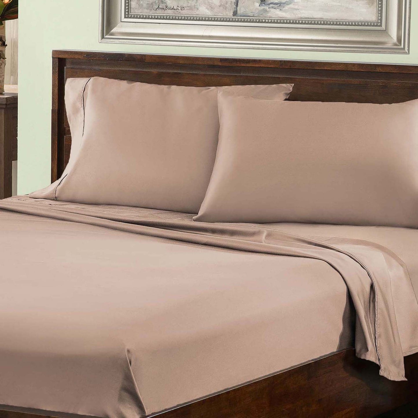 Cotton Blend 800 Thread Count Solid Deep Pocket Bed Sheet Set