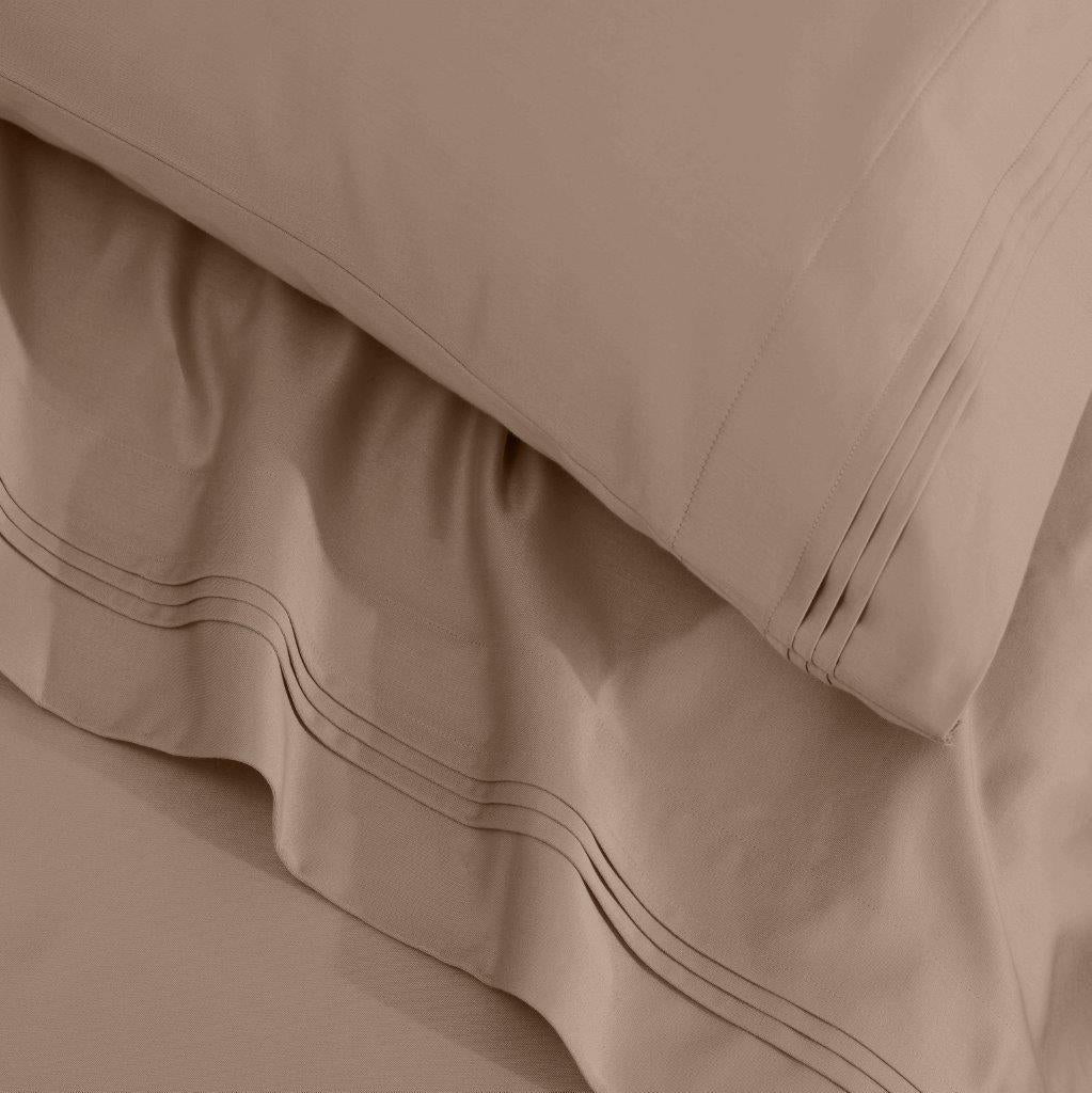 1500 Thread Count Egyptian Cotton 2 Piece Solid Pillowcase Set - Taupe