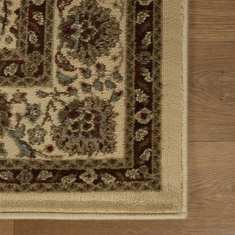 Astral Traditional Oriental Floral Scroll Indoor Area Rug or Runner - Taupe