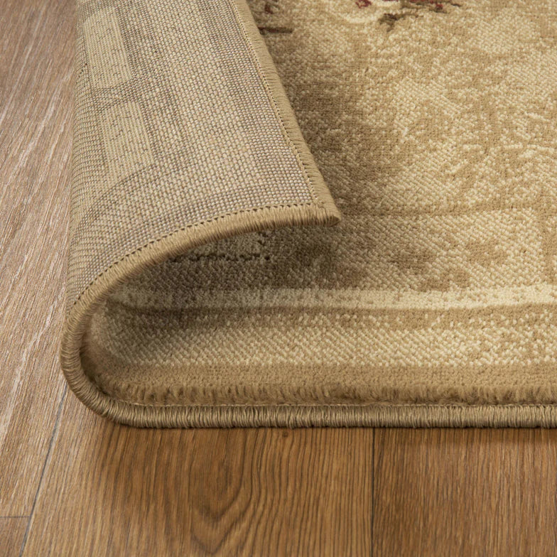 Ruban Minimalist Floral Block Indoor Area Rug or Runner Rug - Taupe