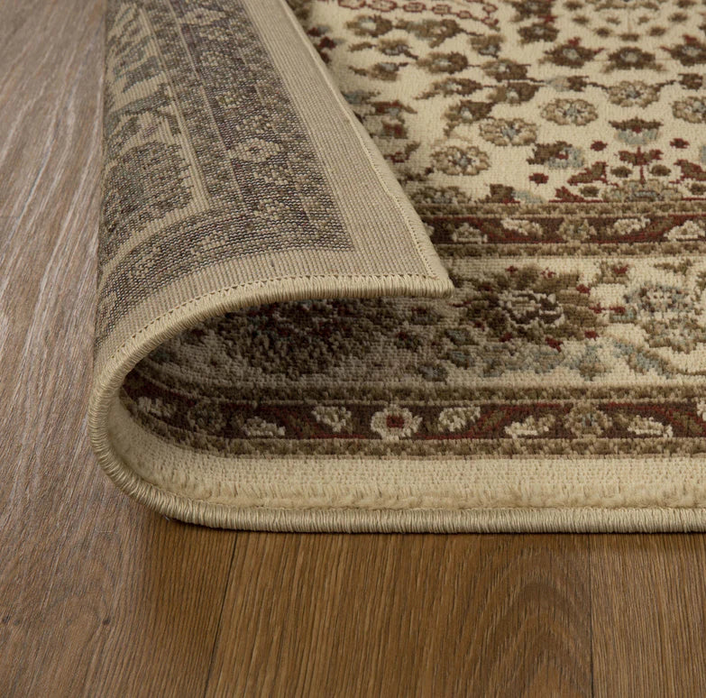 Astral Traditional Oriental Floral Scroll Indoor Area Rug or Runner - Taupe